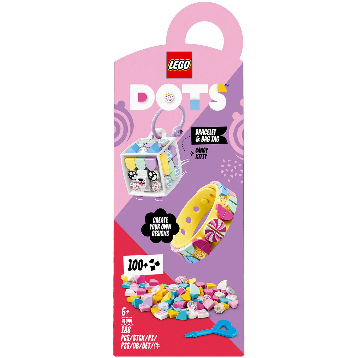 LEGO DOTS Candy Kitty Bracelet & Bag Tag Craft Set (41944) Toys Zavvi UK