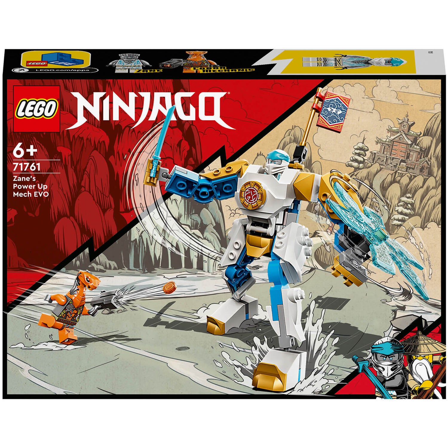 LEGO NINJAGO Zane Power Up Mech EVO Figure Set (71761) IWOOT UK