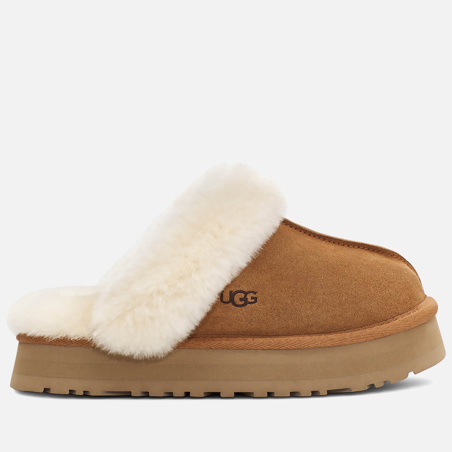 UGG Women's Disquette Suede/Sheepskin Slippers Chestnut