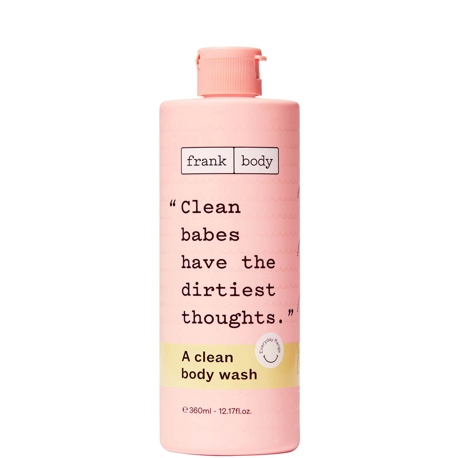 frank body Clean Body Wash 360ml (Various Options) Cult Beauty