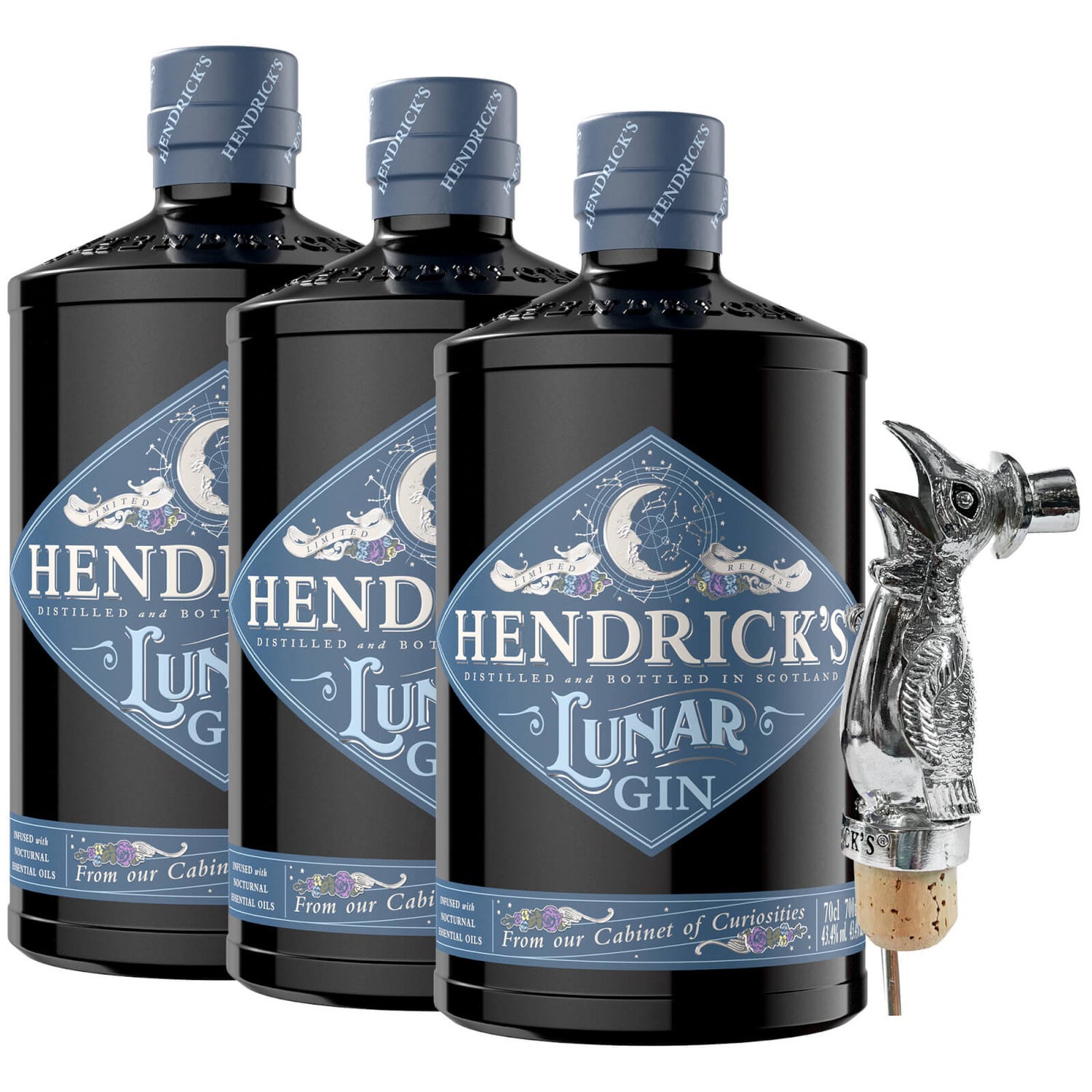 Hendrick's Lunar Gin Trio, 3 x 70cl Clink*
