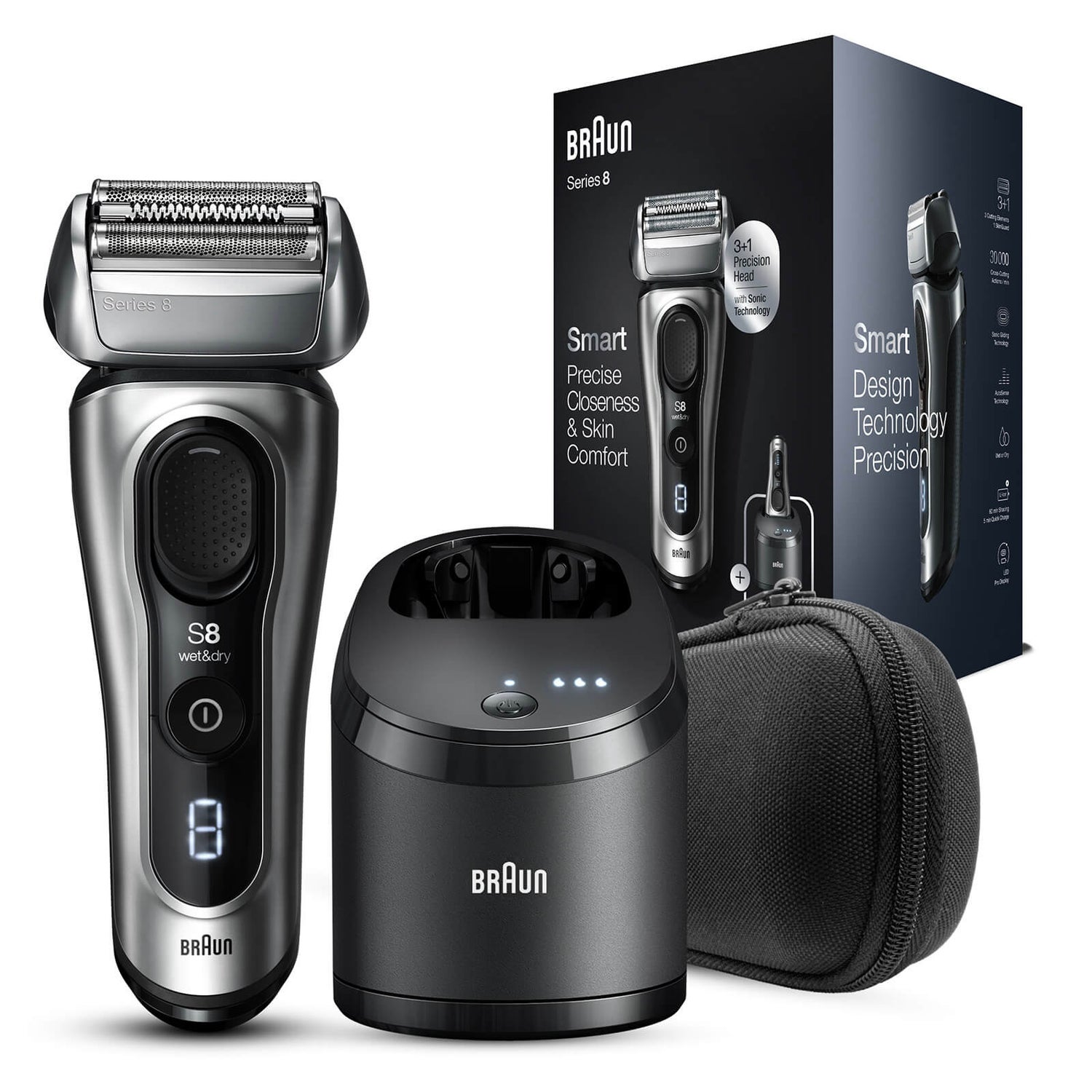Braun Series 8 8467cc Electric Shaver 2 extras Braun UK