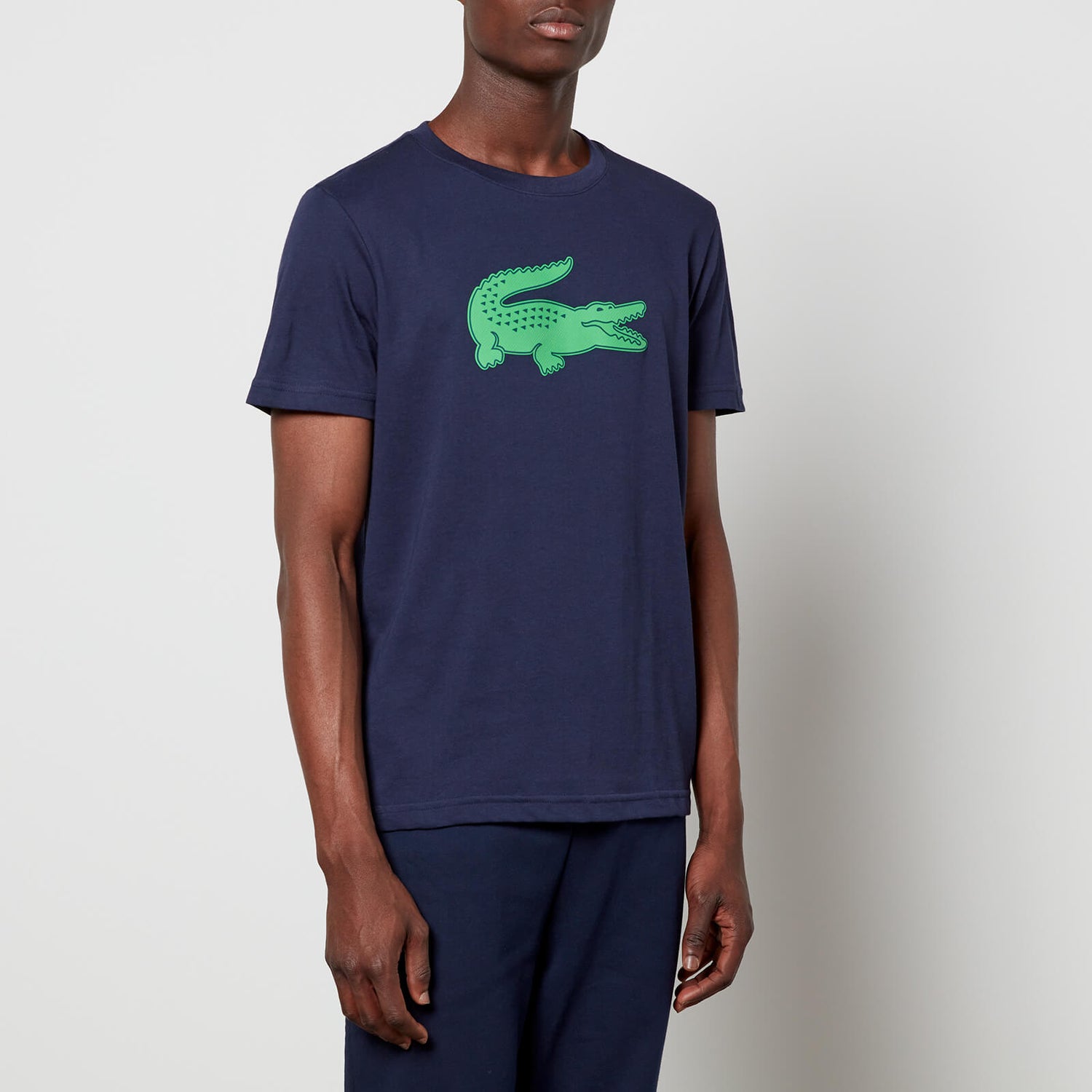 Lacoste Men's Large Croc T-Shirt - Navy Blue/Clover Green | TheHut.com