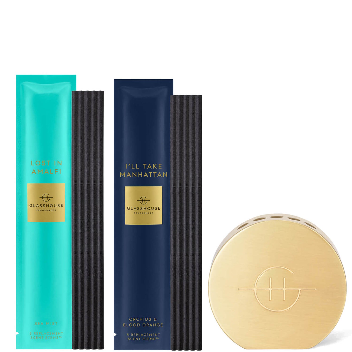 Glasshouse Fragrances Scent Scene Liquidless Diffuser Set Floral Seas