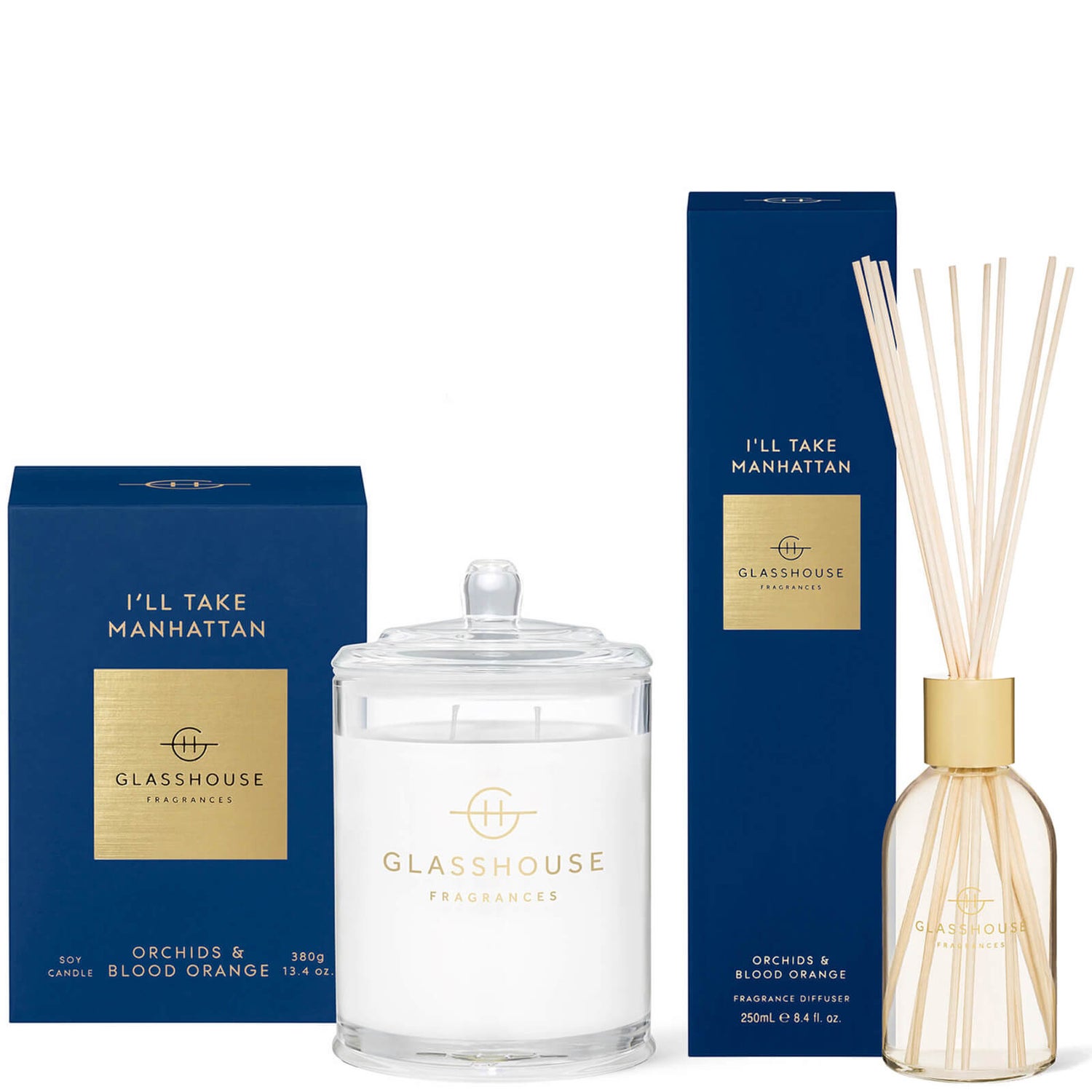 Glasshouse Fragrances I'll Take Manhattan Candle and Liquid Diffuser