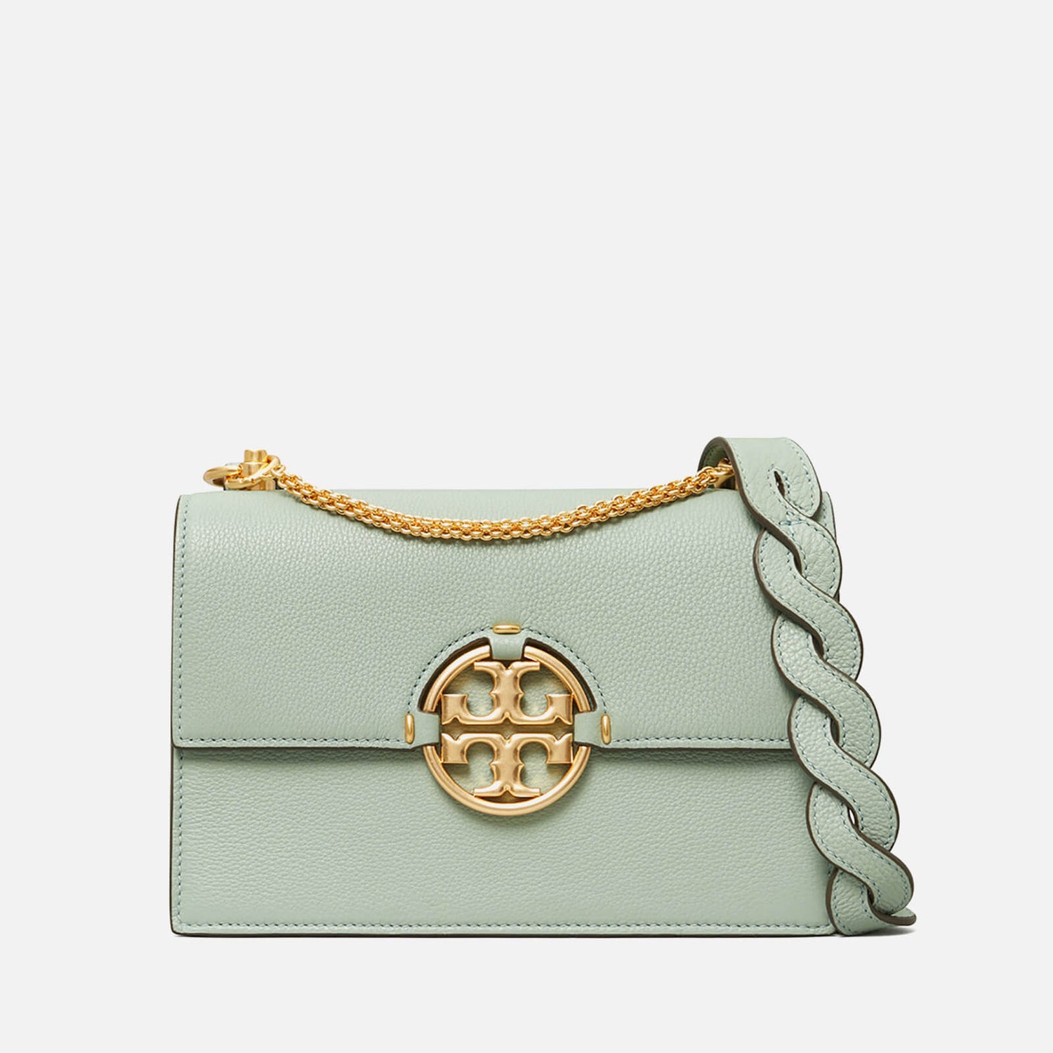 Tory Burch Women's Miller Small Flap Shoulder Bag Blue Celadon