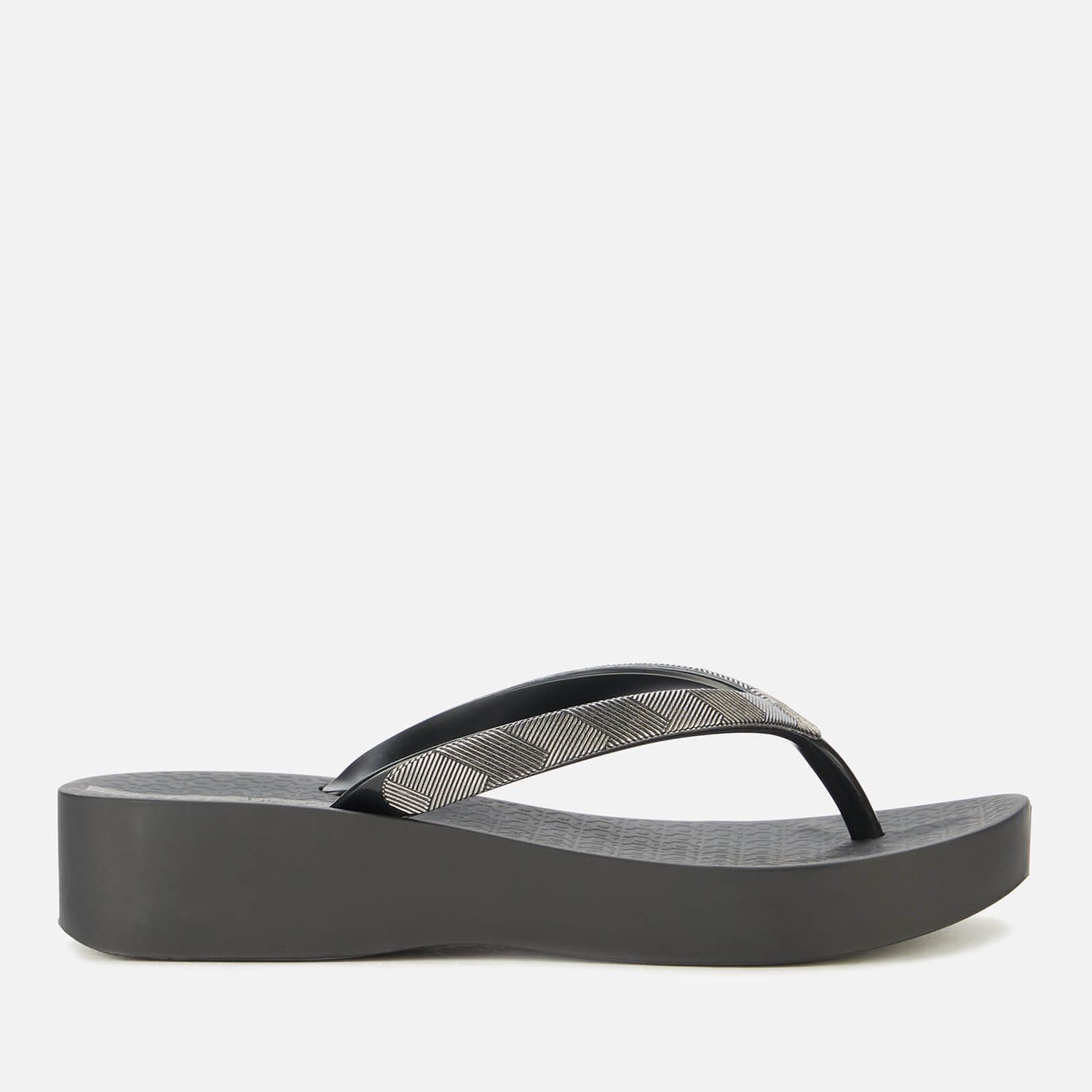 Ipanema Women's Mesh Tex Wedged Flip Flops Black