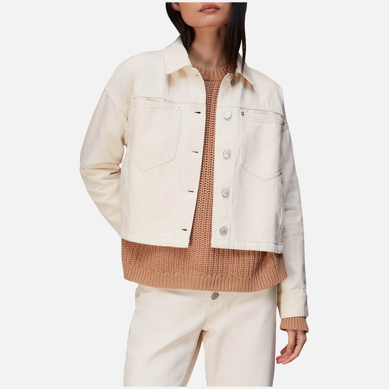 Whistles Women's Ella Denim Jacket Beige