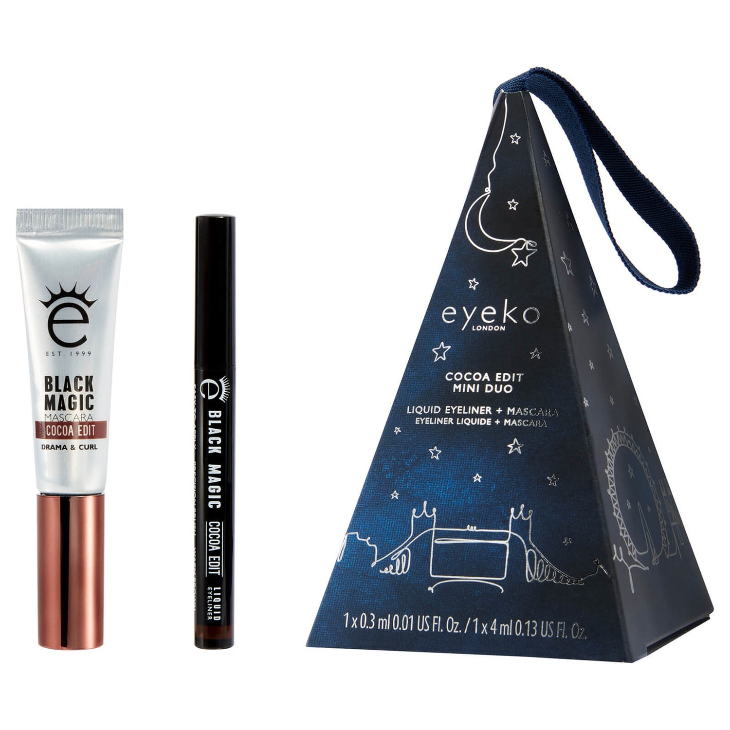 Eyeko Mini Cocoa Edit Mascara & Eyeliner Duo (Worth £19.00) LOOKFANTASTIC