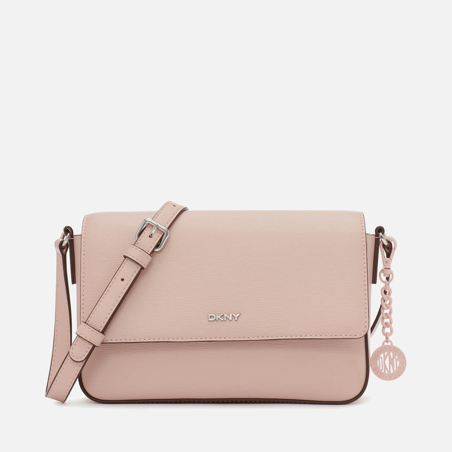 DKNY Women's Bryant Medium Flap Cross Body Bag Cashmere/Silver