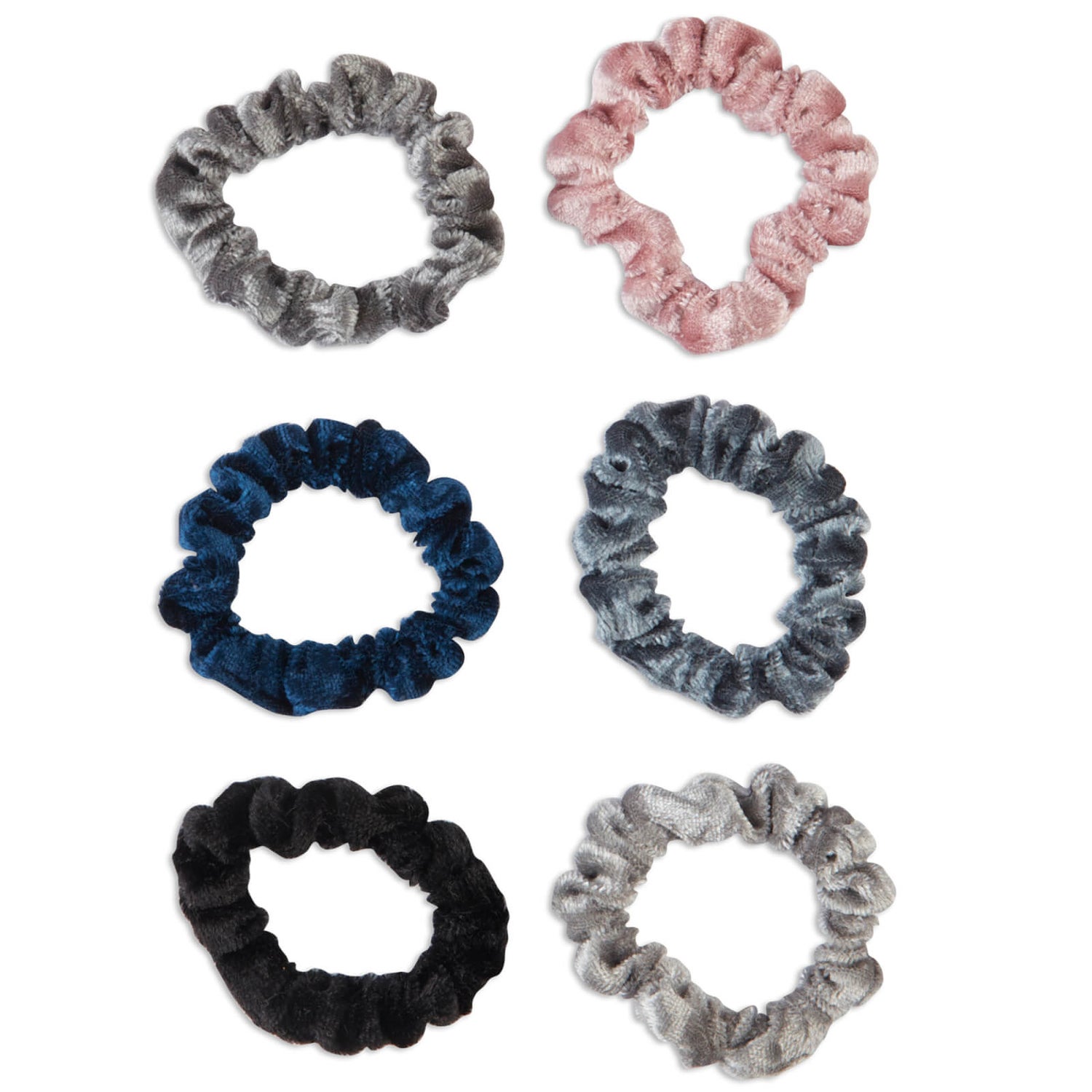 Conair Basik Edition Small Velvet Scrunchies (6 Pack)