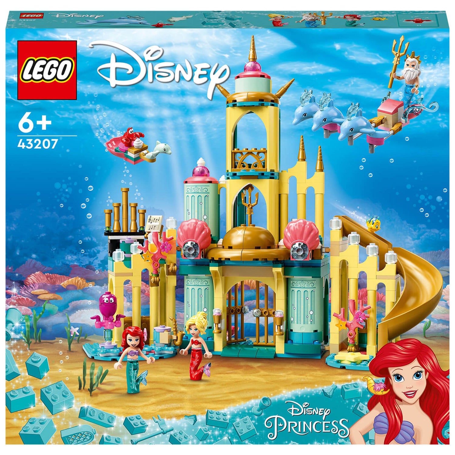 LEGO Disney Ariel’s Underwater Palace Castle Toy (43207) Toys Zavvi UK