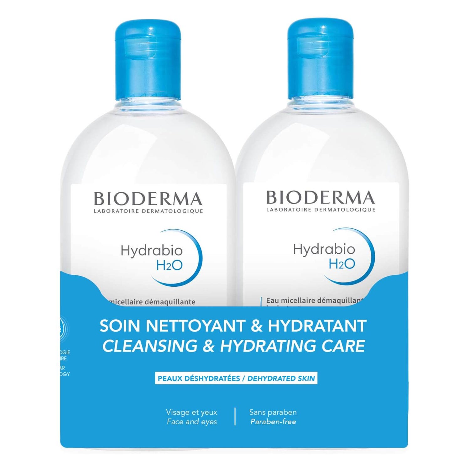 Bioderma Duo Hydrabio H2O Micellar Water 500ml - LOOKFANTASTIC