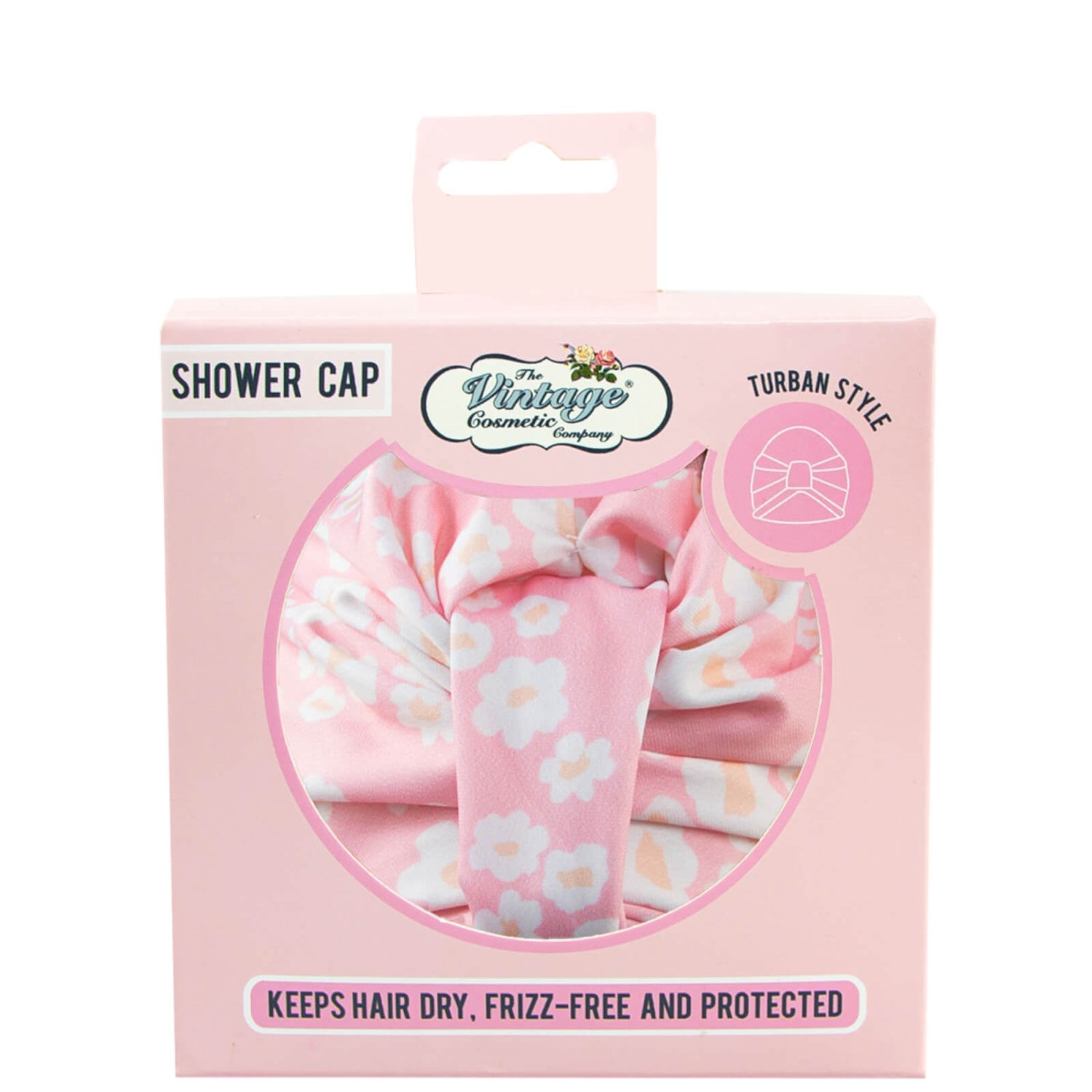 The Vintage Cosmetic Company Turban Style Shower Cap Daisy Print