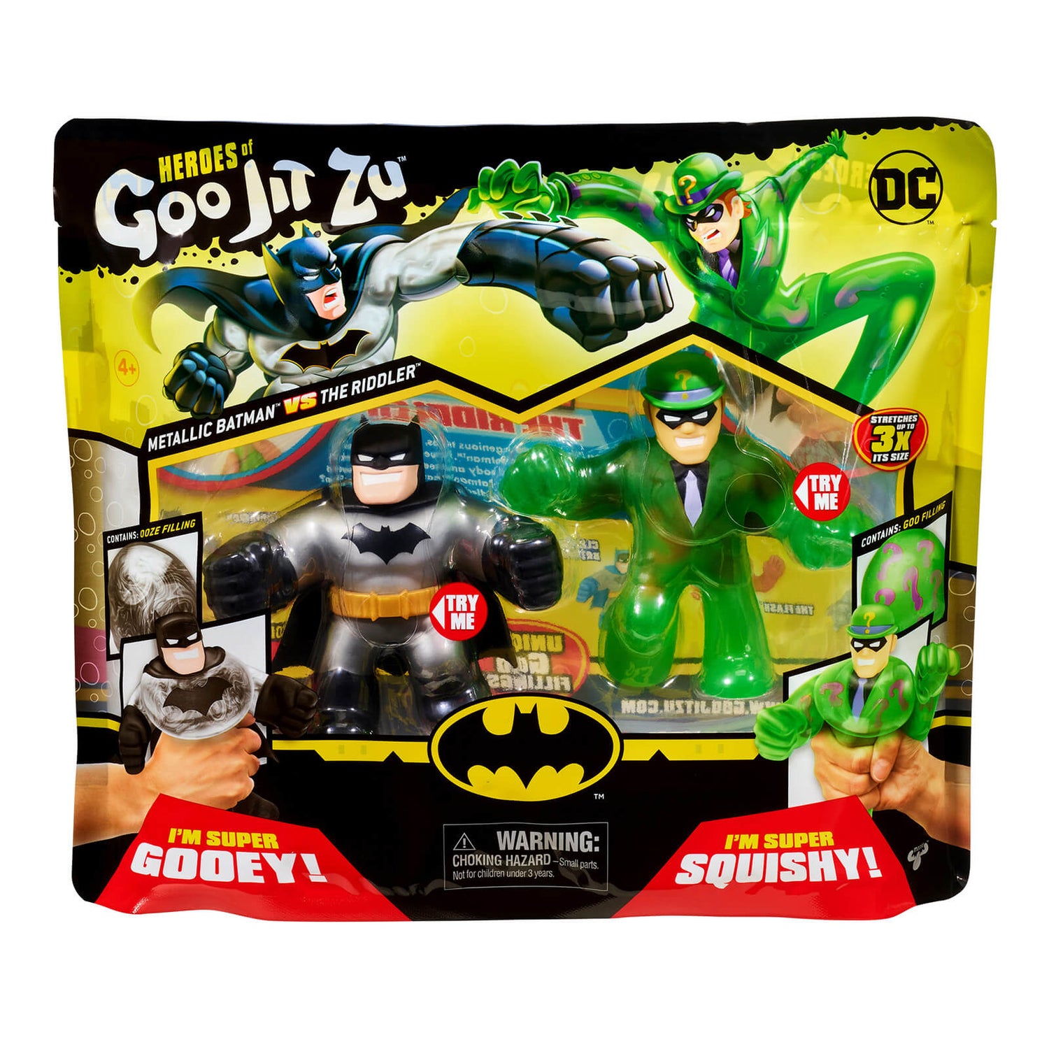 Heroes Of Goo Jit Zu DC Versus Pack – Batman Artica Contro Mr Freeze – Figure Elastiche Con Ripieno Gel