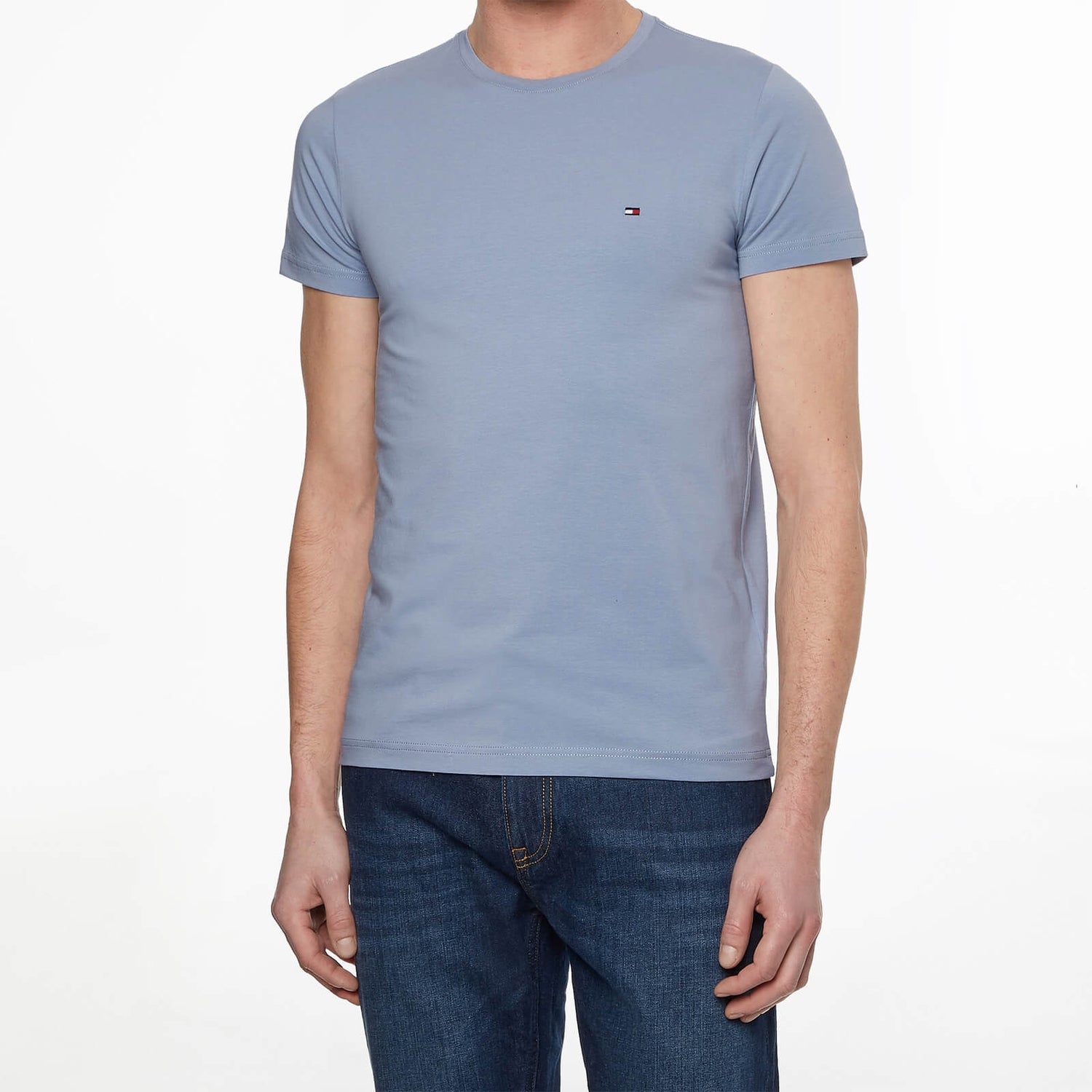 Tommy Hilfiger Men's Stretch Slim Fit TShirt Light Blue