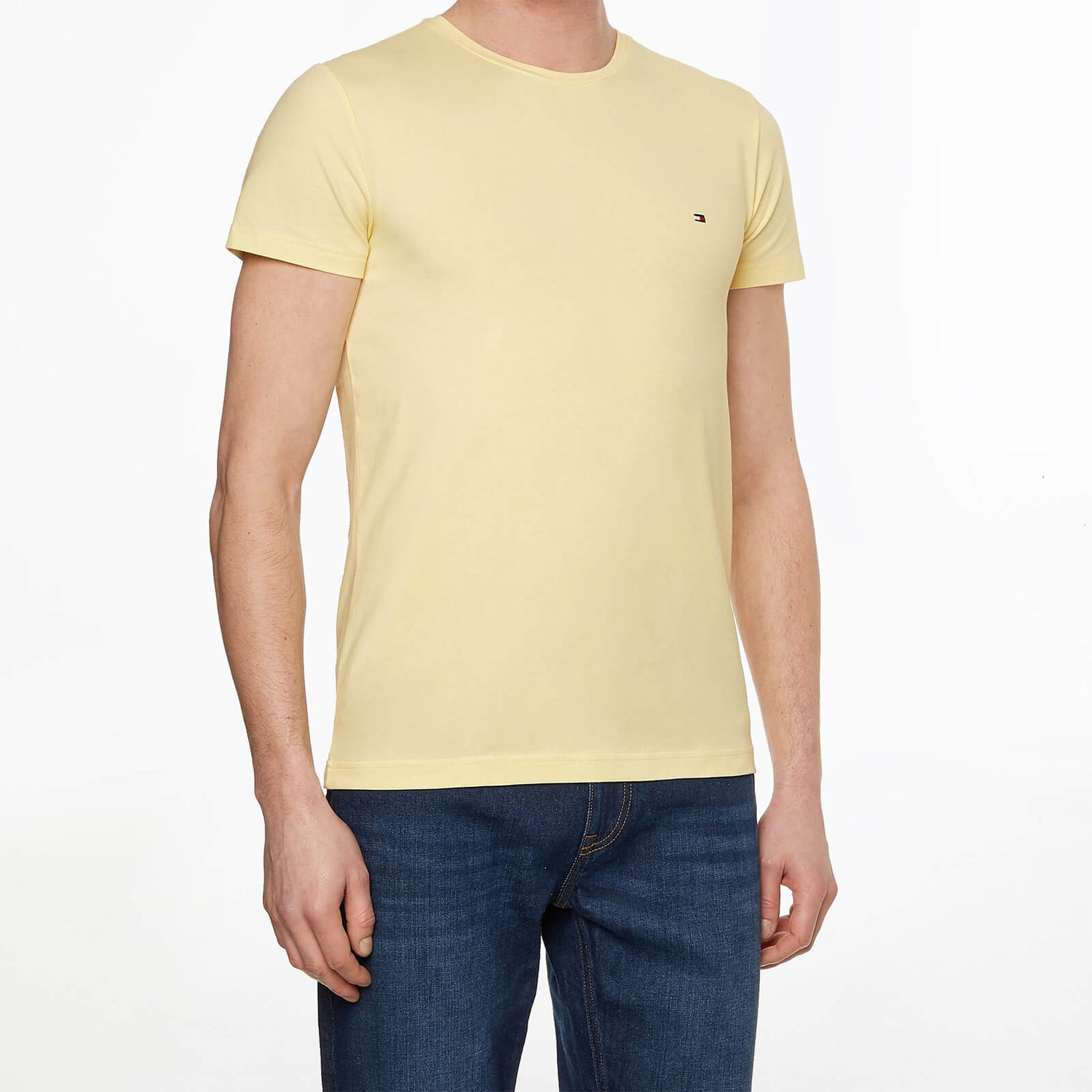 Tommy Hilfiger Men's Stretch Slim Fit TShirt Yellow