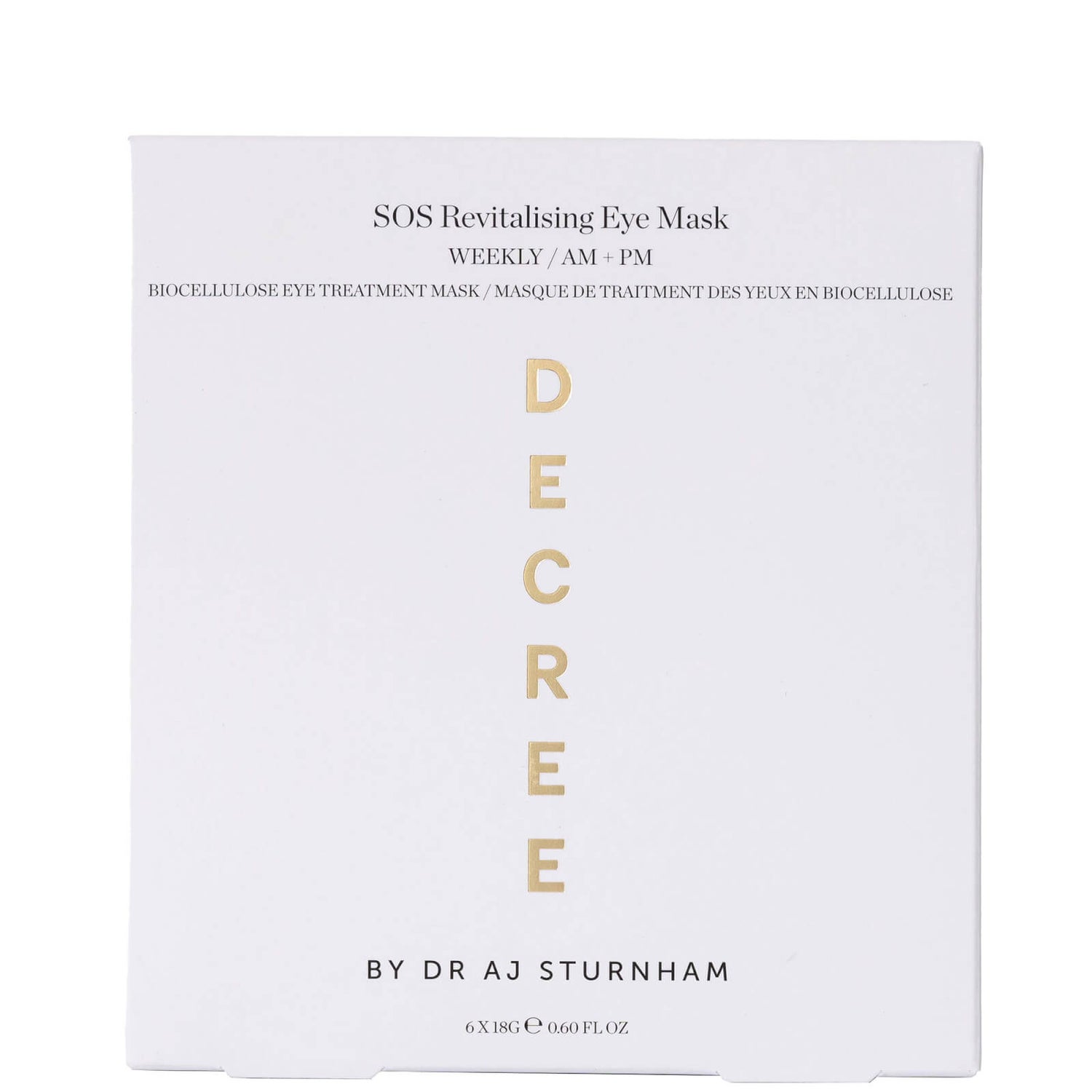 Decree SOS Revitalising Eye Masks (Various Options) LOOKFANTASTIC