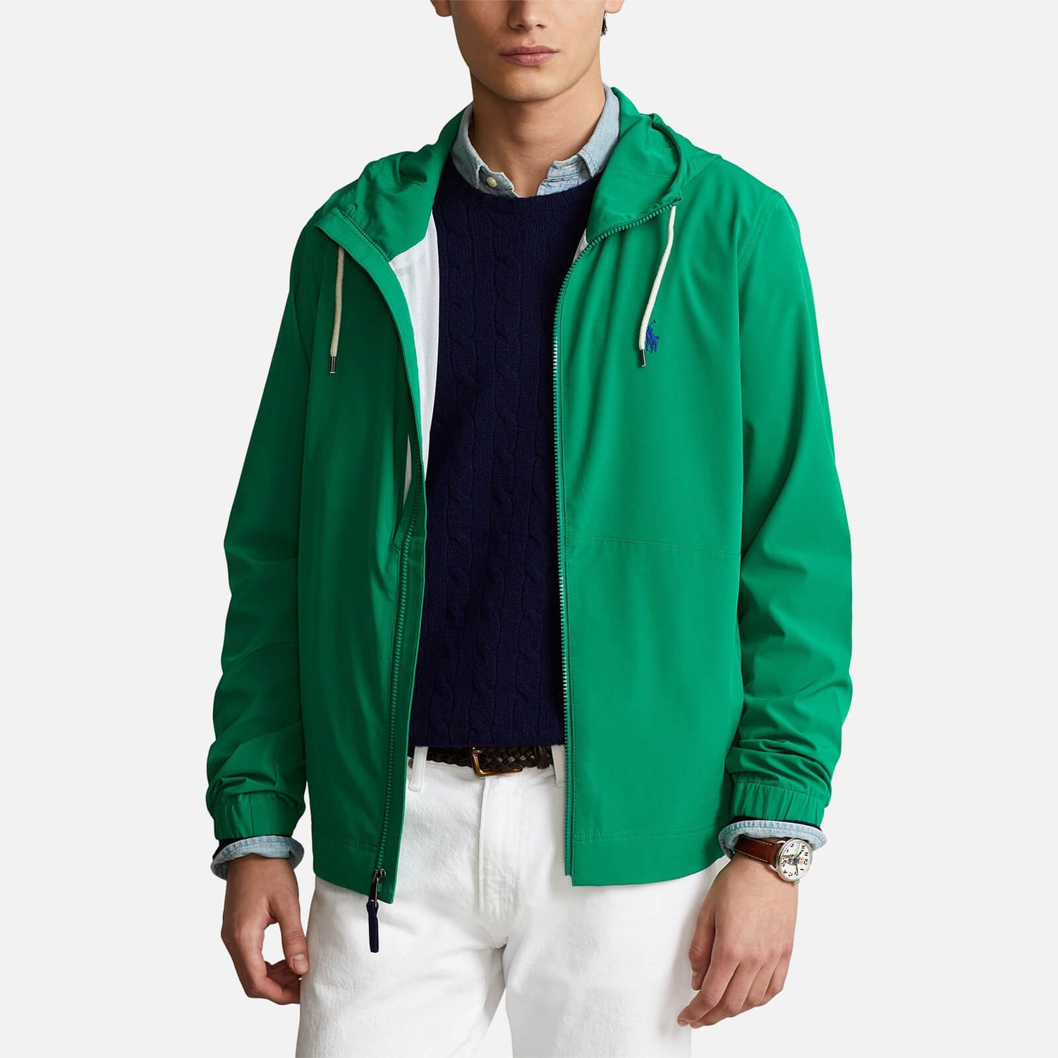 Polo Ralph Lauren Men's Packable Hooded Jacket Cruise Green