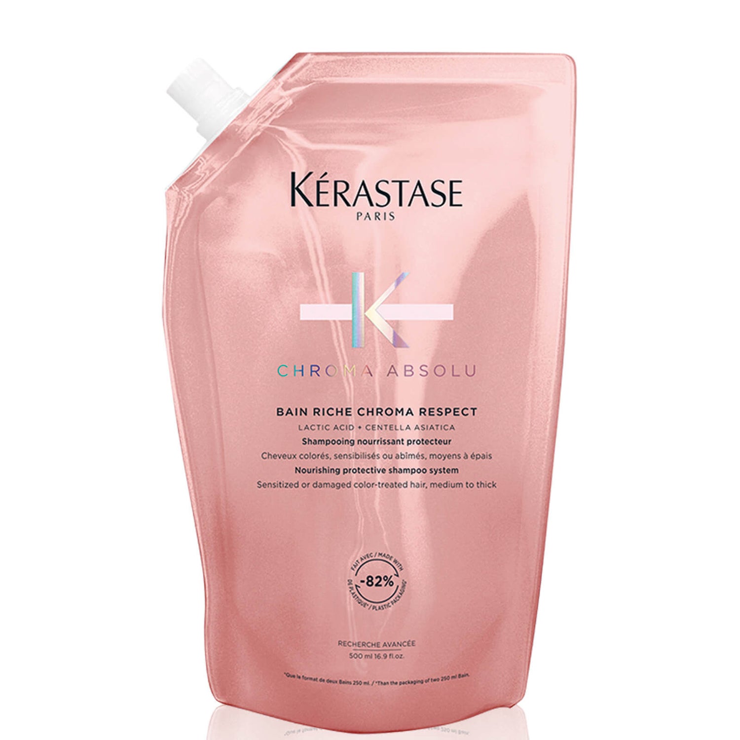 Kérastase Bain Riche Chroma Respect Refill Pouch 500ml LOOKFANTASTIC