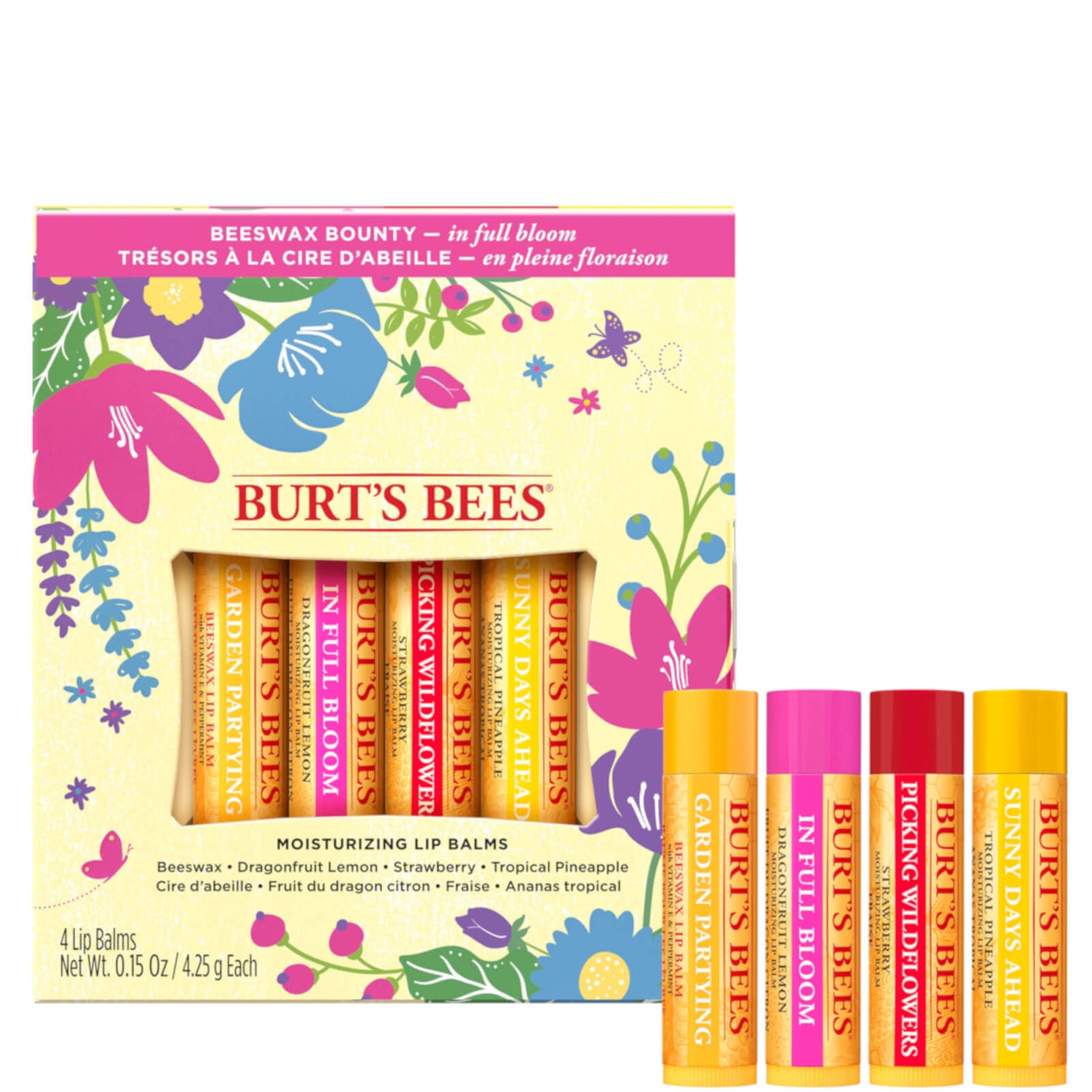 Burt's Bees In Full Bloom Lip Balm Gift Set Entrega GRÁTIS