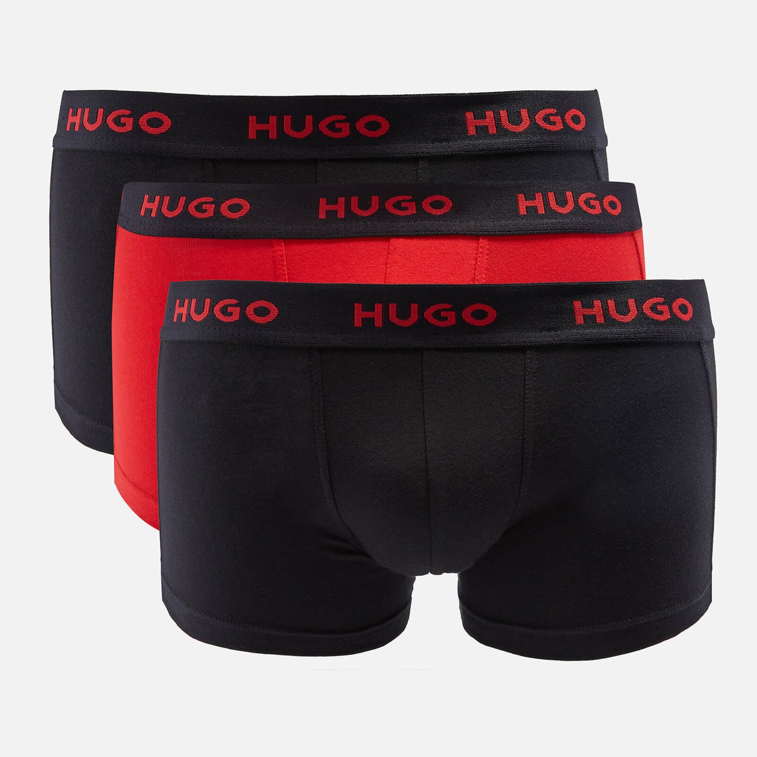 HUGO Bodywear Men's 3-Pack Trunks - Black/Red | TheHut.com