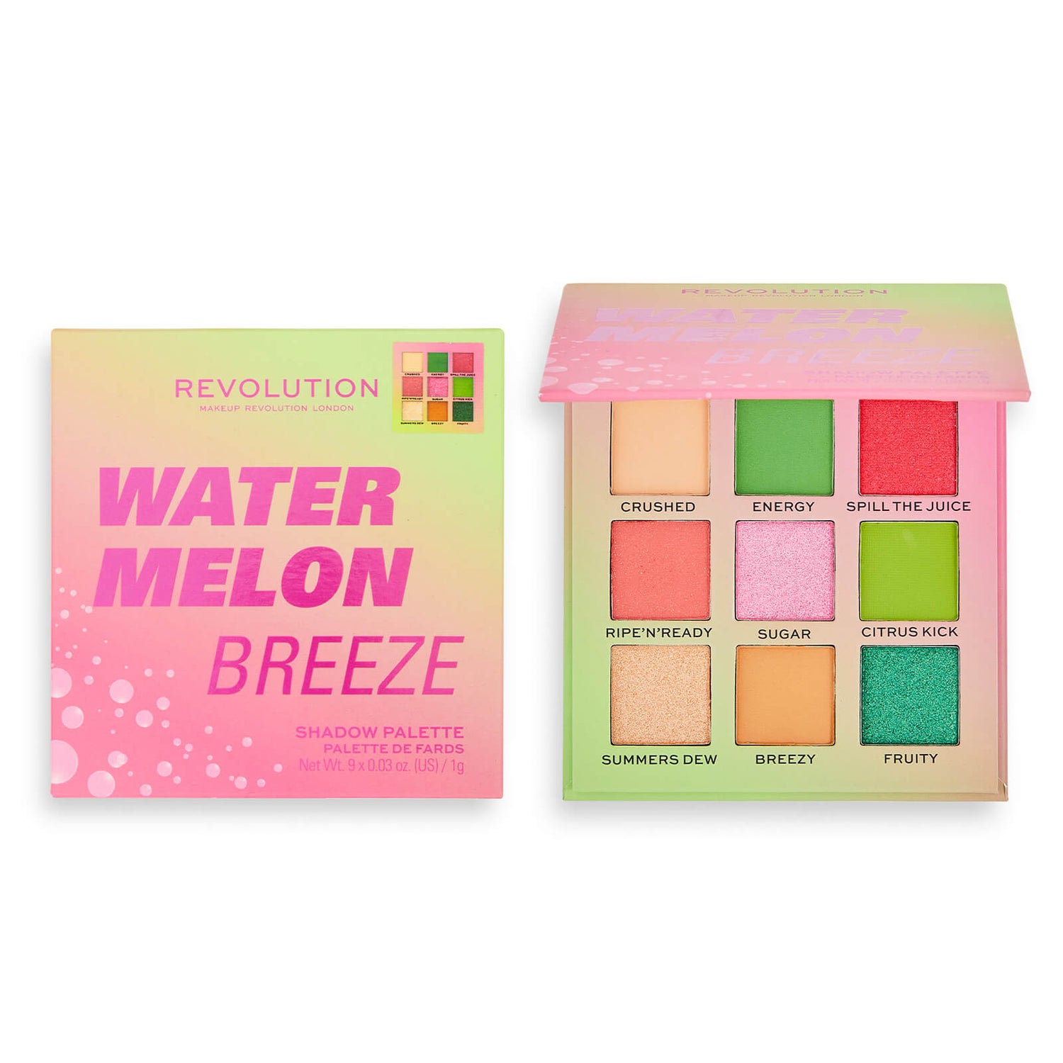 Makeup Revolution Hot Shot Watermelon Breeze Shadow Palette LOOKFANTASTIC