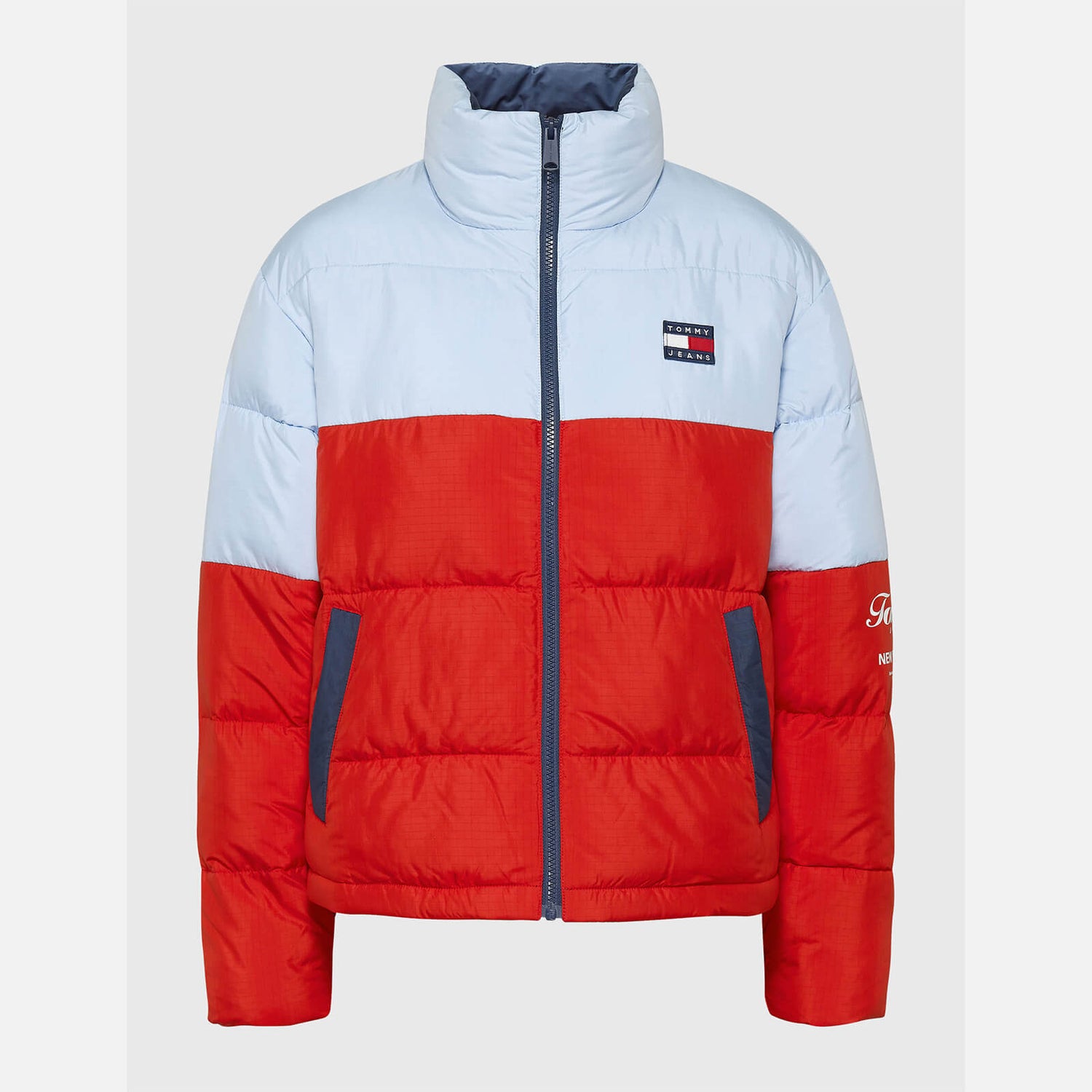 Tommy Jeans Archive Colour-Block Shell Puffer Jacket | TheHut.com