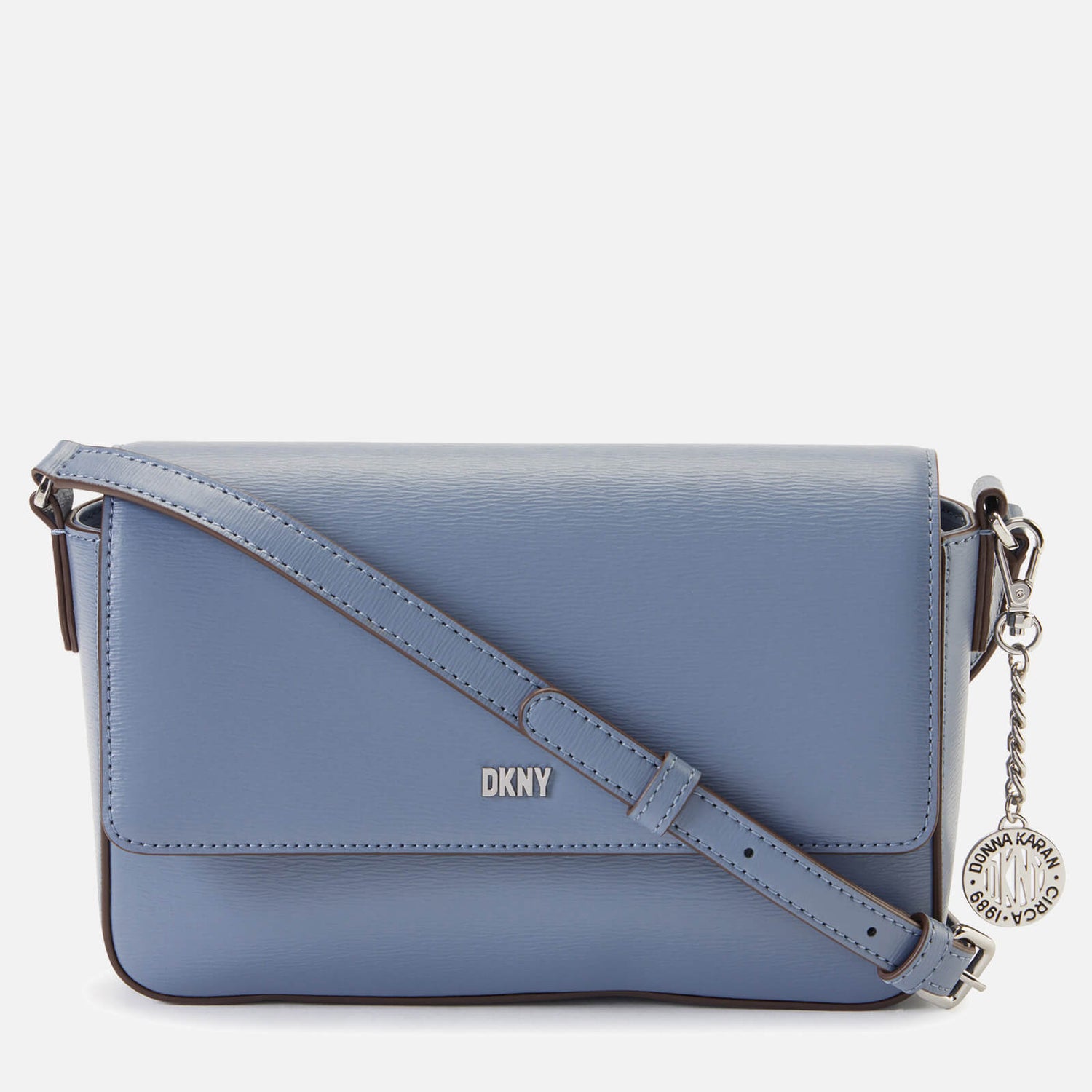 DKNY Women's Bryant Medium Flap Cross Body Bag Steel Blue