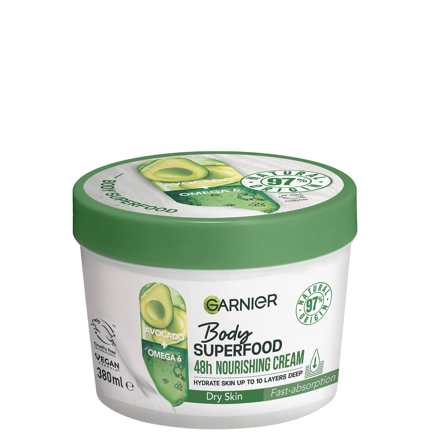 Garnier Body Superfood, Nourishing Body Cream, Avocado and Omega 6