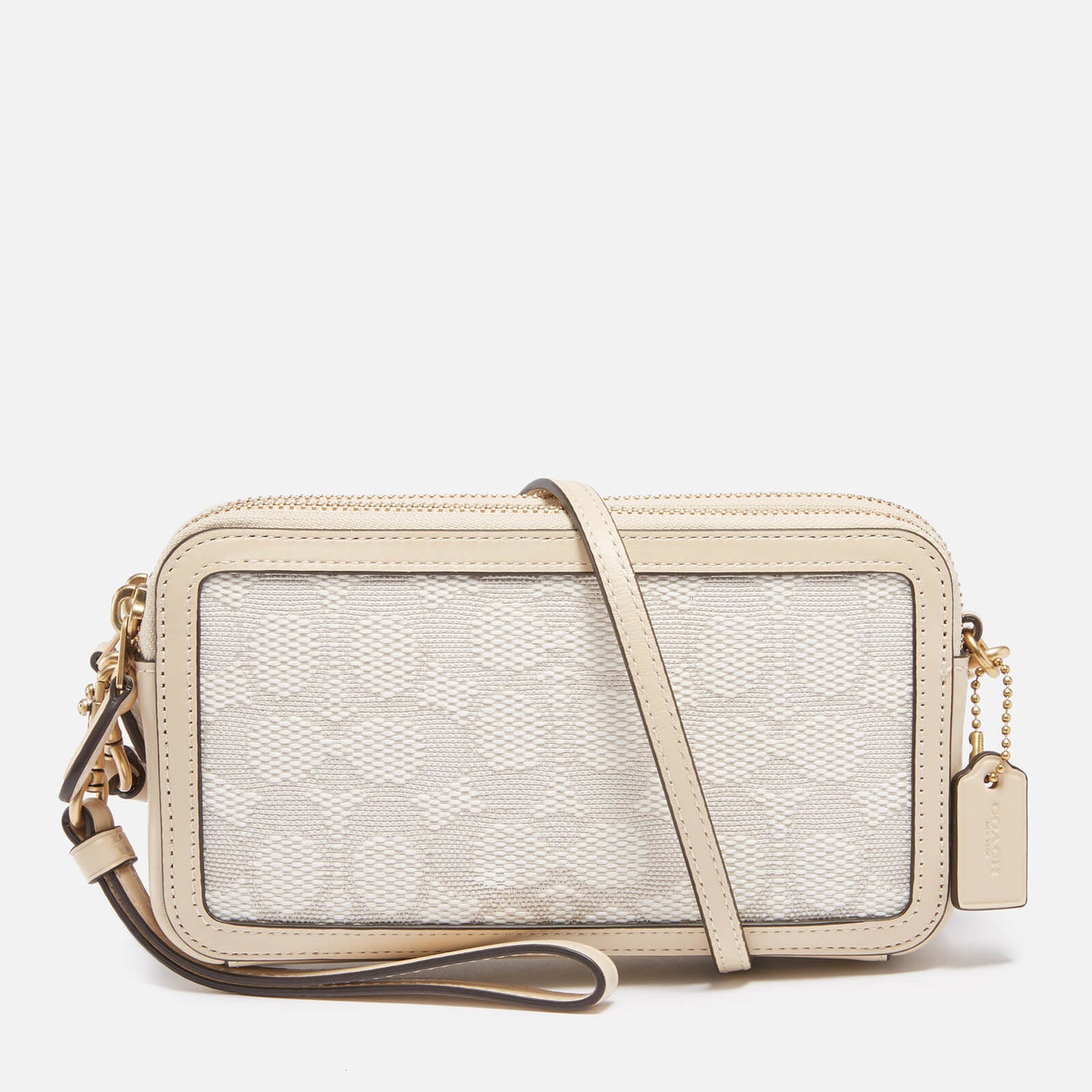 Coach Women's Signature Jacquard Kira Cross Body Bag Chalk Ivory
