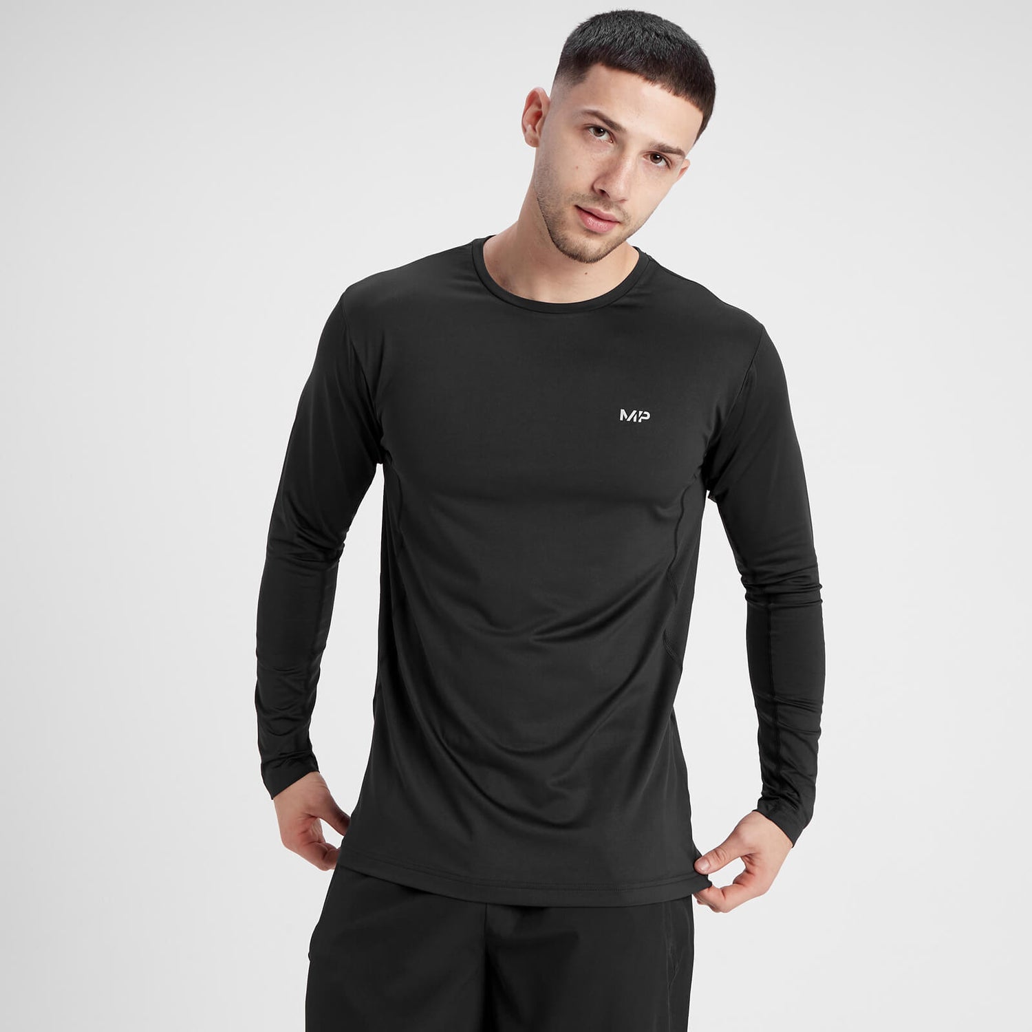 MP Men's Velocity Long Sleeve TShirt Black MYPROTEIN™