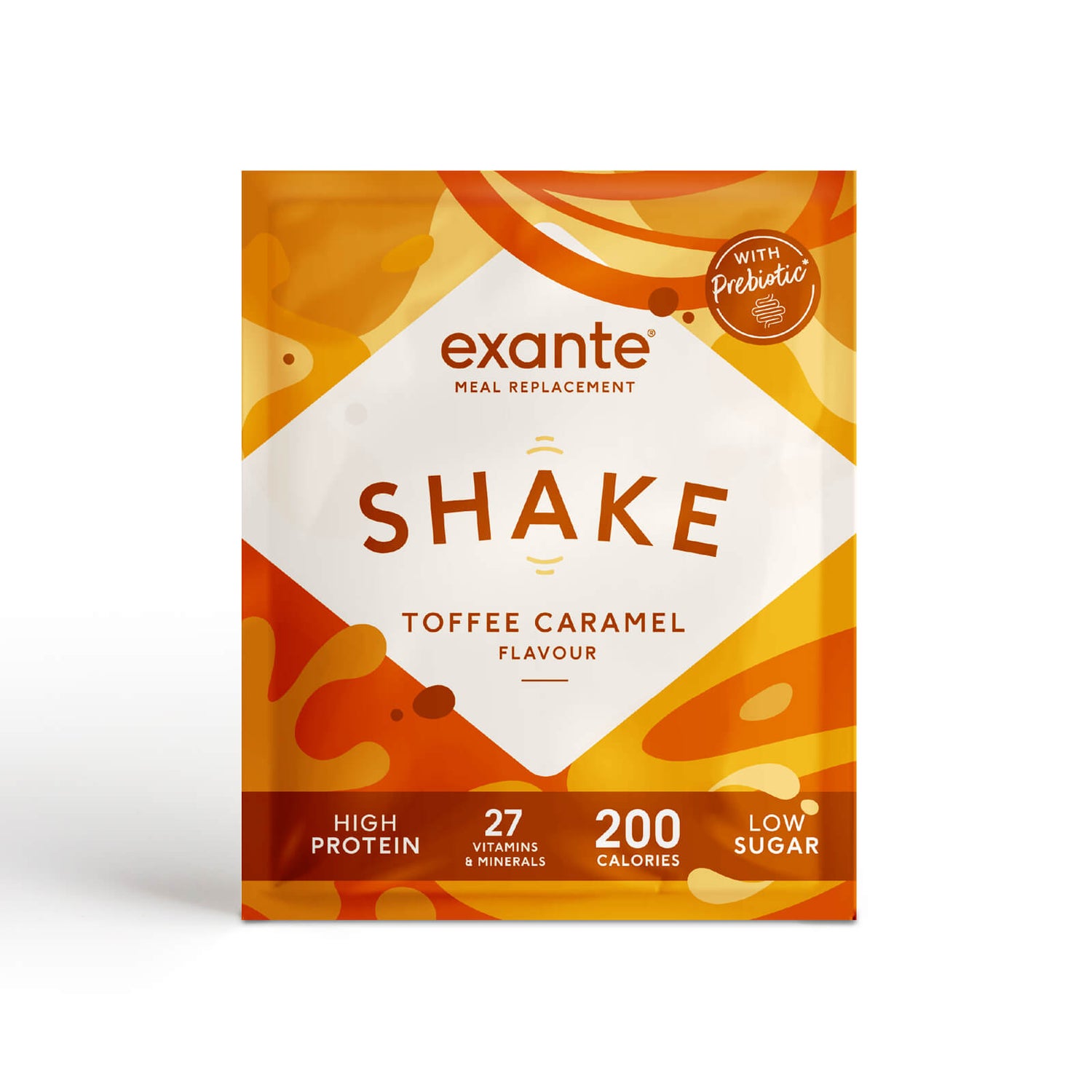 Toffee Caramel Flavour Low Sugar Meal Replacement Shake Exante UK