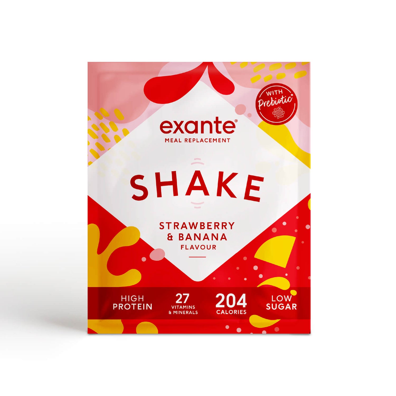 Strawbery & Banana Flavour Low Sugar Meal Replacement Shake Exante UK