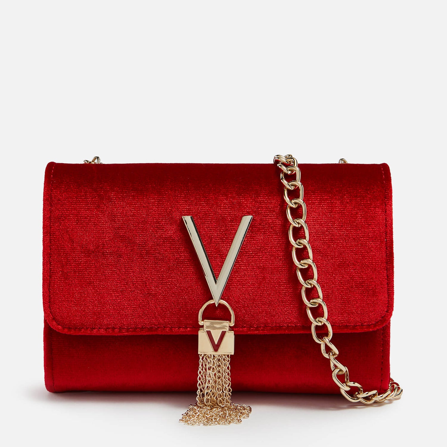 Valentino Bags Divina Velvet Shoulder Bag