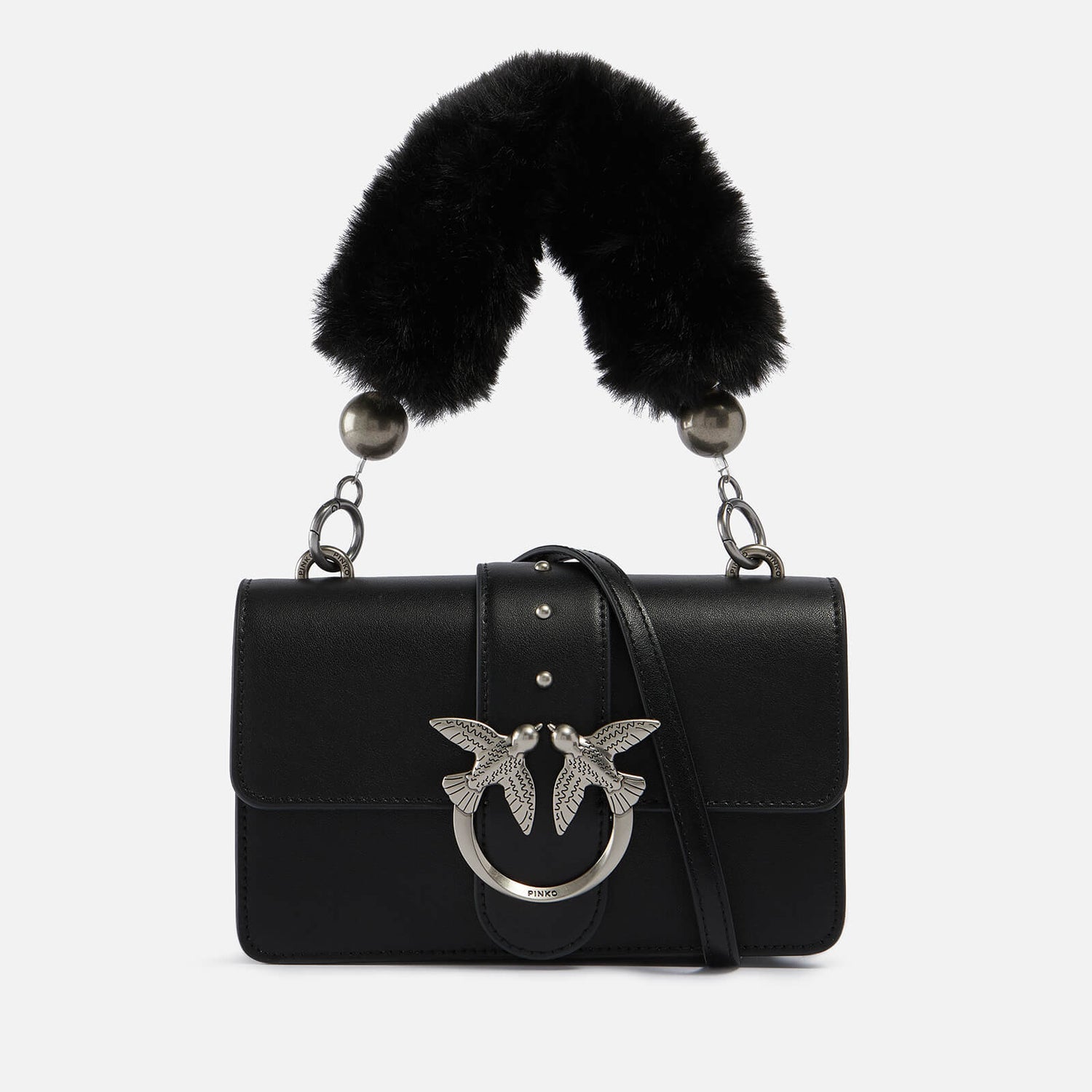 Pinko Love Mini Icon Faux FurTrimmed Leather Shoulder Bag TheHut.de