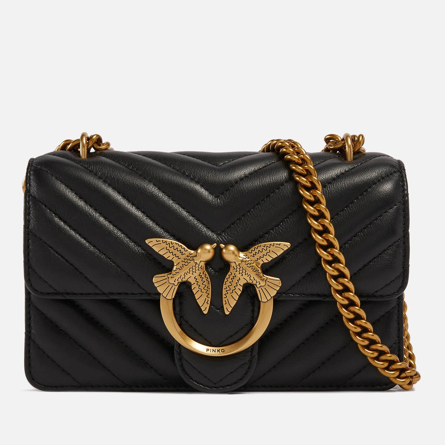 Pinko Love Mini Icon Quilted Leather Bag