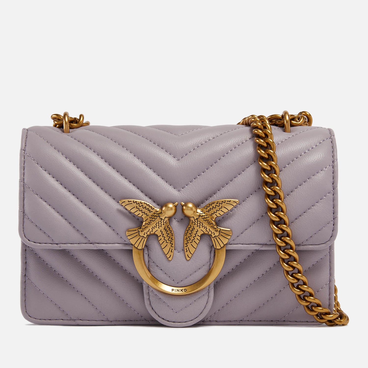Pinko Love Mini Icon Chevron Quilted Crossbody Bag