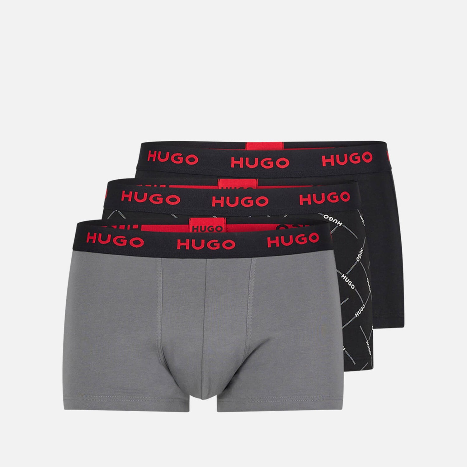 Hugo Boss Logo Cotton-Blend Trunks 3-PAck | TheHut.com