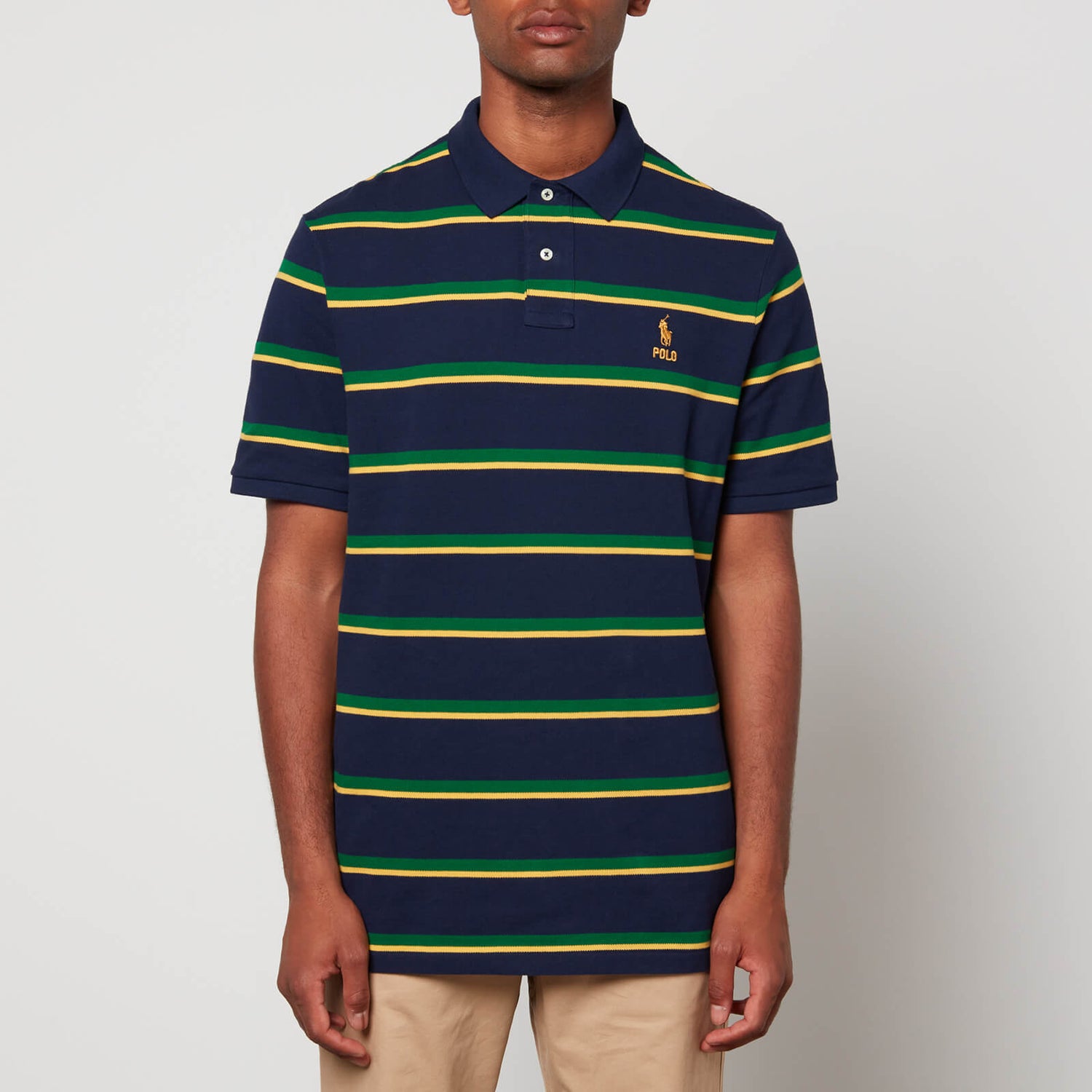 Polo Ralph Lauren Striped Cotton-Piqué Polo Shirt | TheHut.com