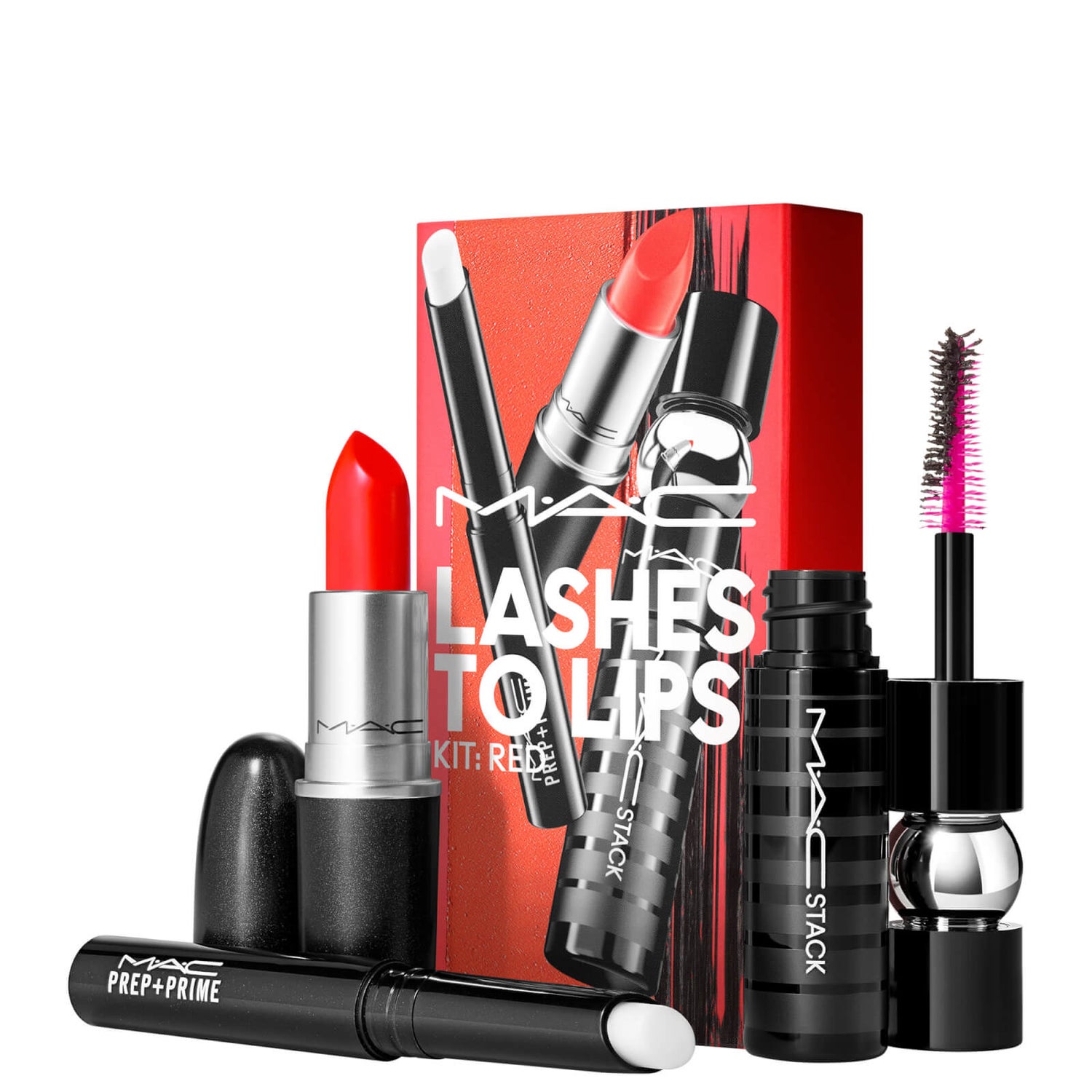 MAC Superstar Lashes To Lips Kit Red LOOKFANTASTIC