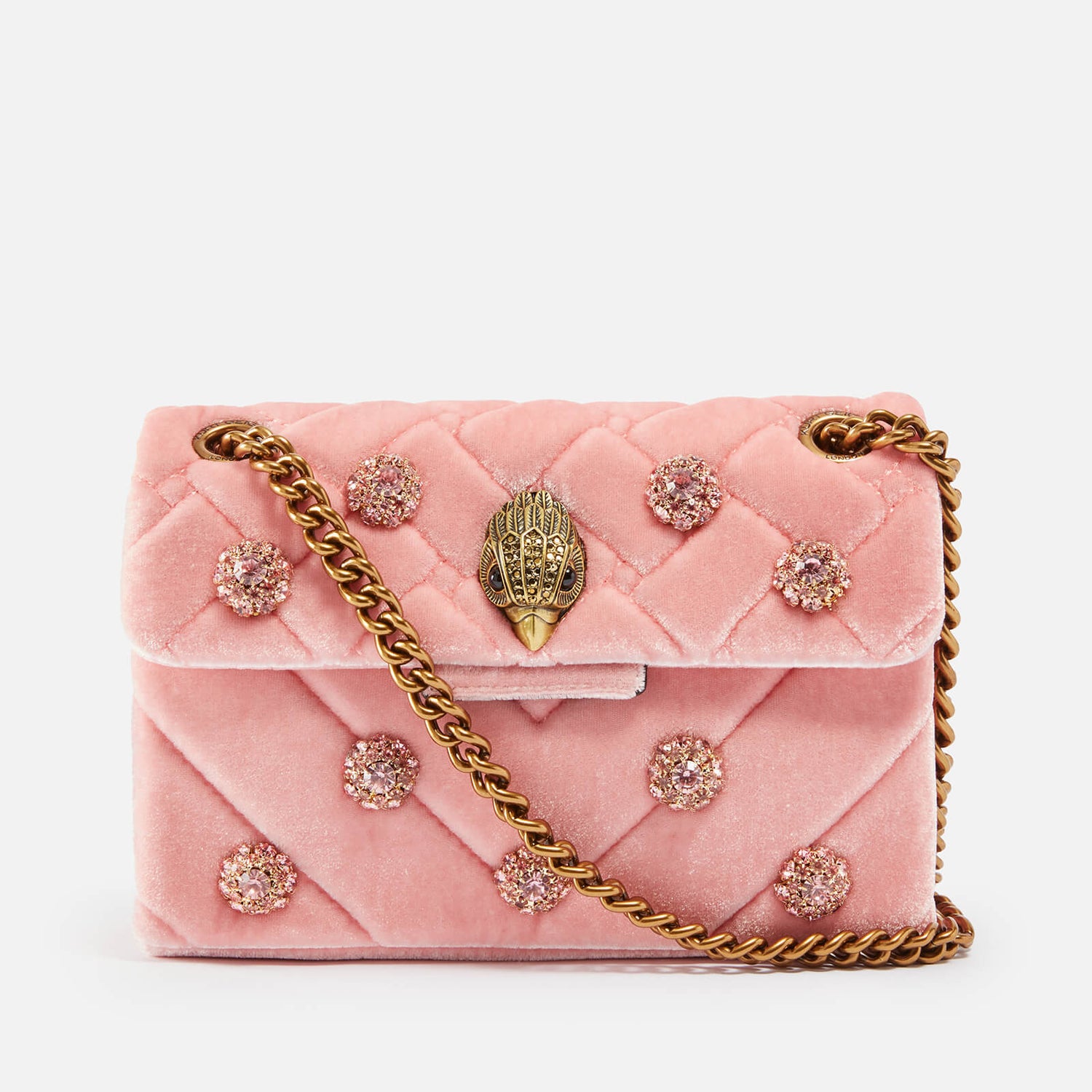 Kurt Geiger London Mini Kensington Embellished Velvet Bag