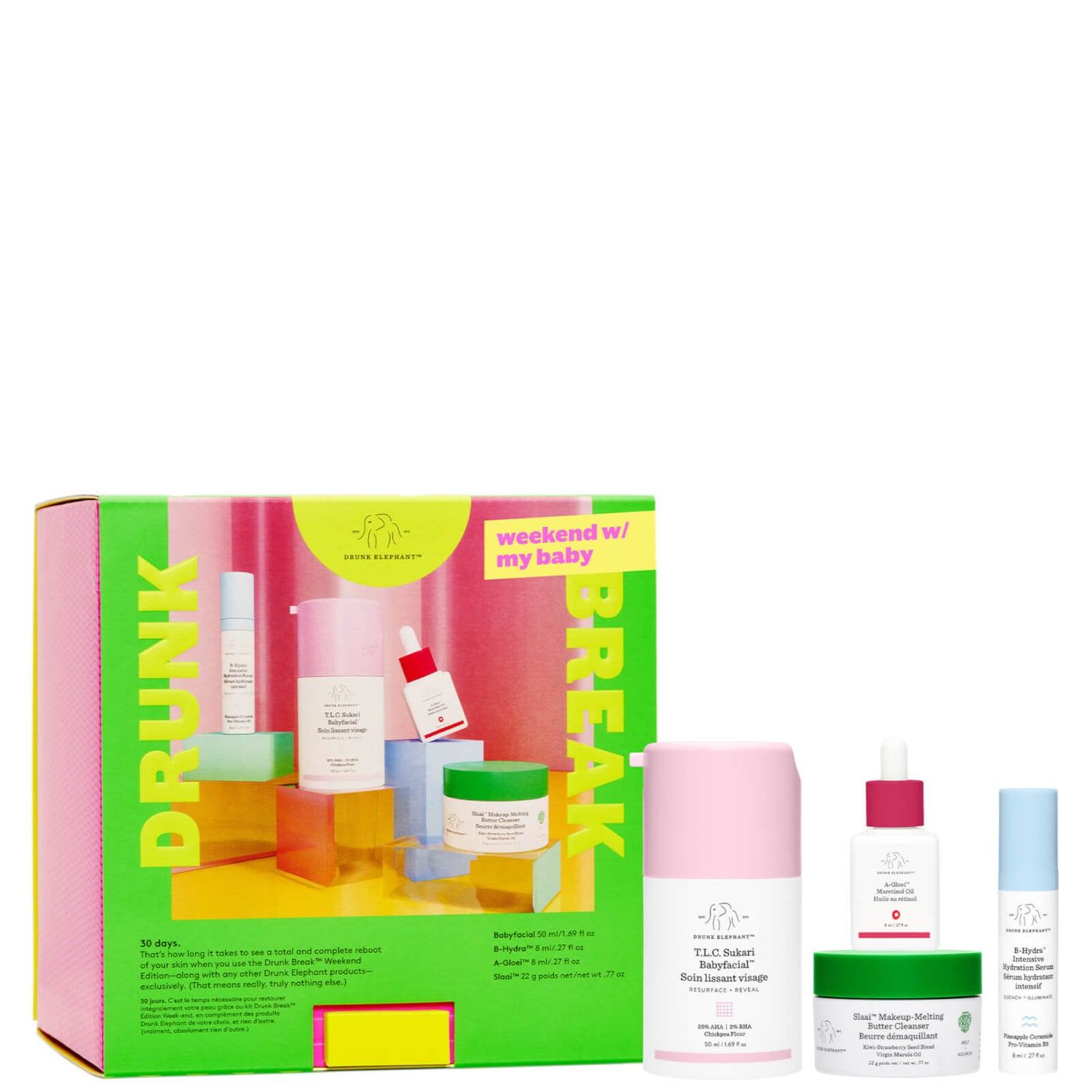 Drunk Elephant Weekend Kit (Worth £98.00) Cult Beauty