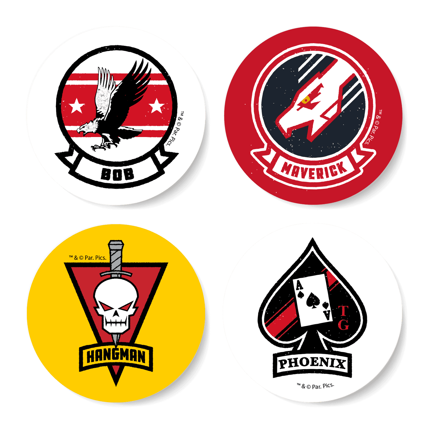 Top Gun Maverick Call Outs Round Coaster Set Homeware Zavvi Australia