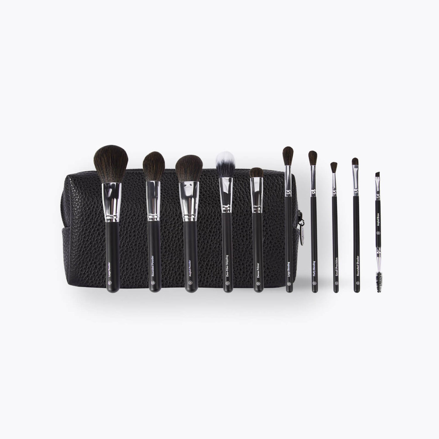 BH Cosmetics Ultimate Essentials 10 Piece Face & Eye Brush Set with Bag LOOKFANTASTIC