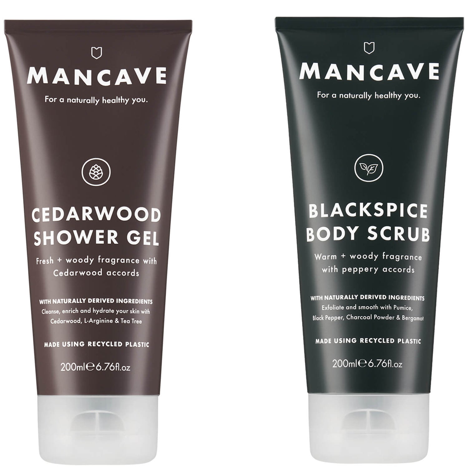ManCave Shower Gel and Body Scrub Bundle LOOKFANTASTIC