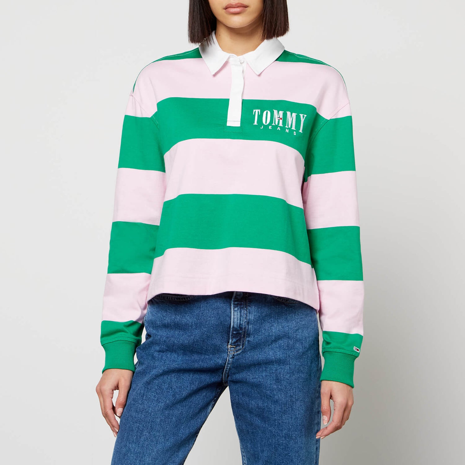 Tommy Jeans Oversized CottonJersey Rugby Shirt