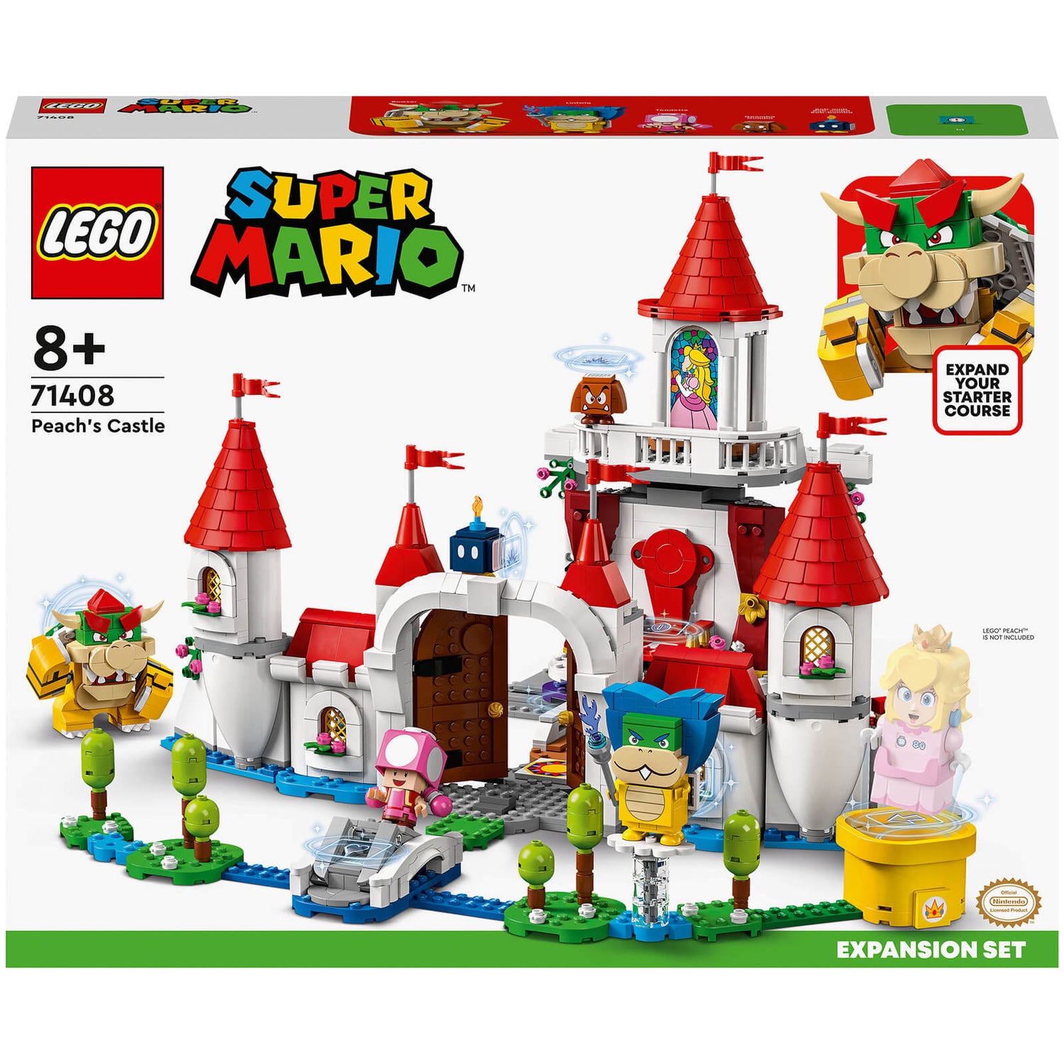 LEGO Super Mario Peach’s Castle Expansion Set Toy (71408) Toys Zavvi UK