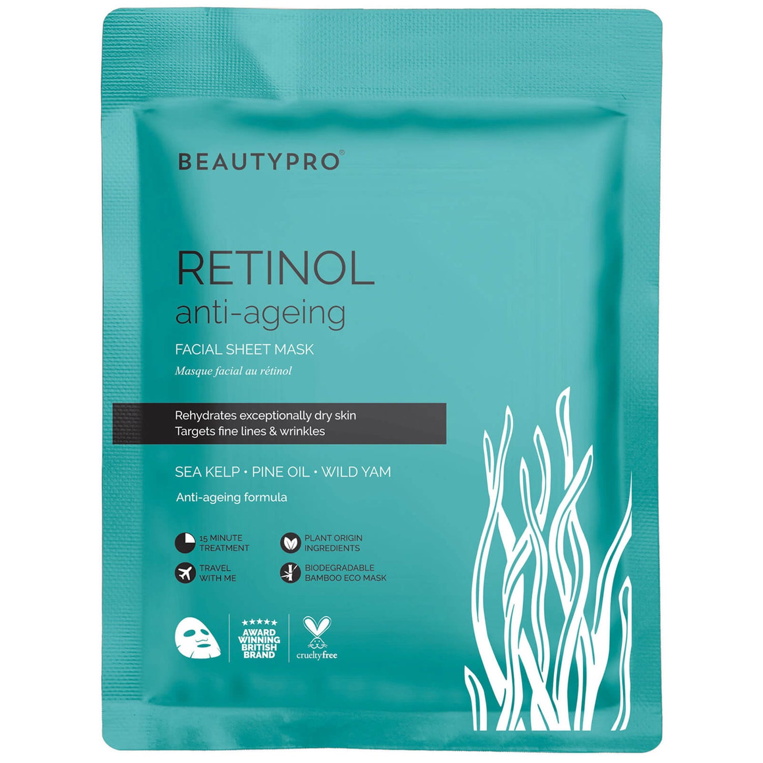 BEAUTYPRO Retinol Face Mask 22ml LOOKFANTASTIC