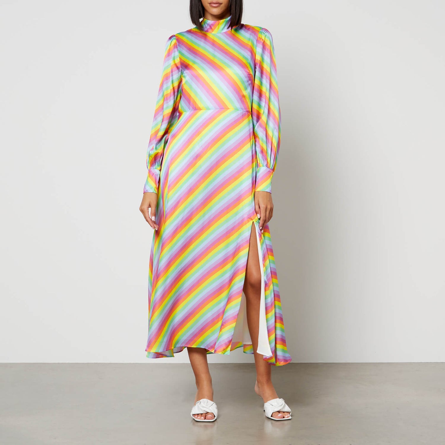 Olivia Rubin Nessie Printed Satin Midi Dress | TheHut.com